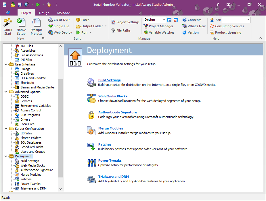InstallAware Studio screenshot