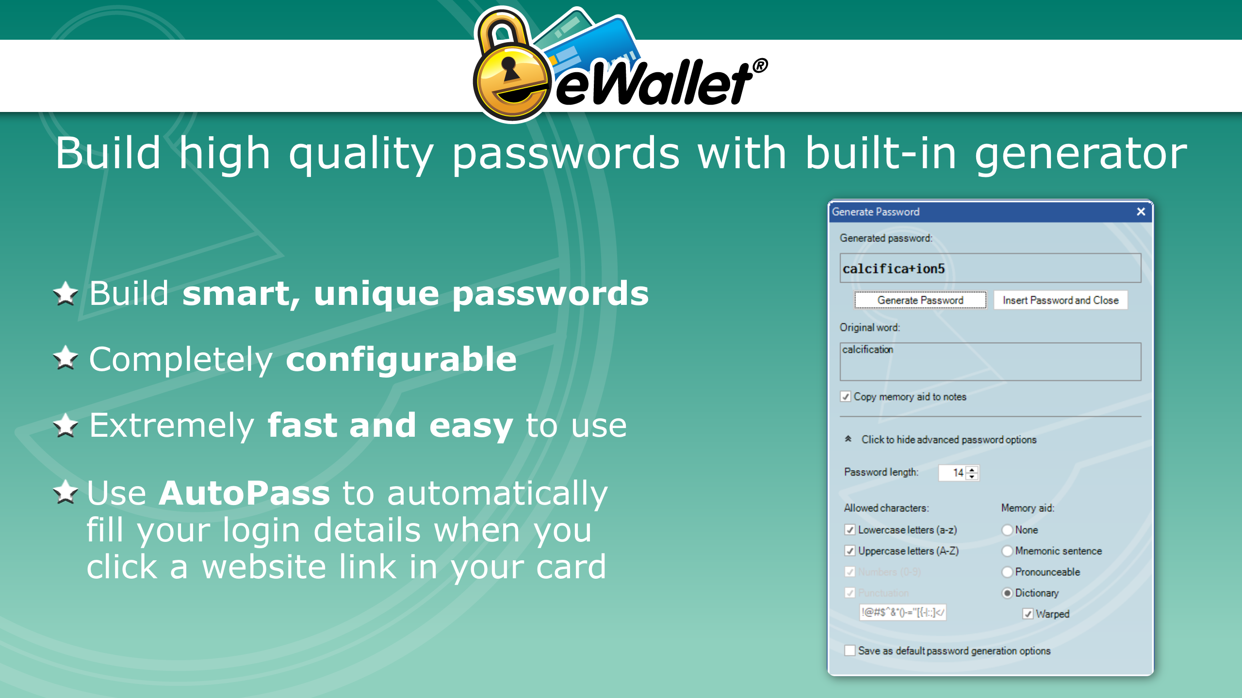 eWallet for Windows screenshot