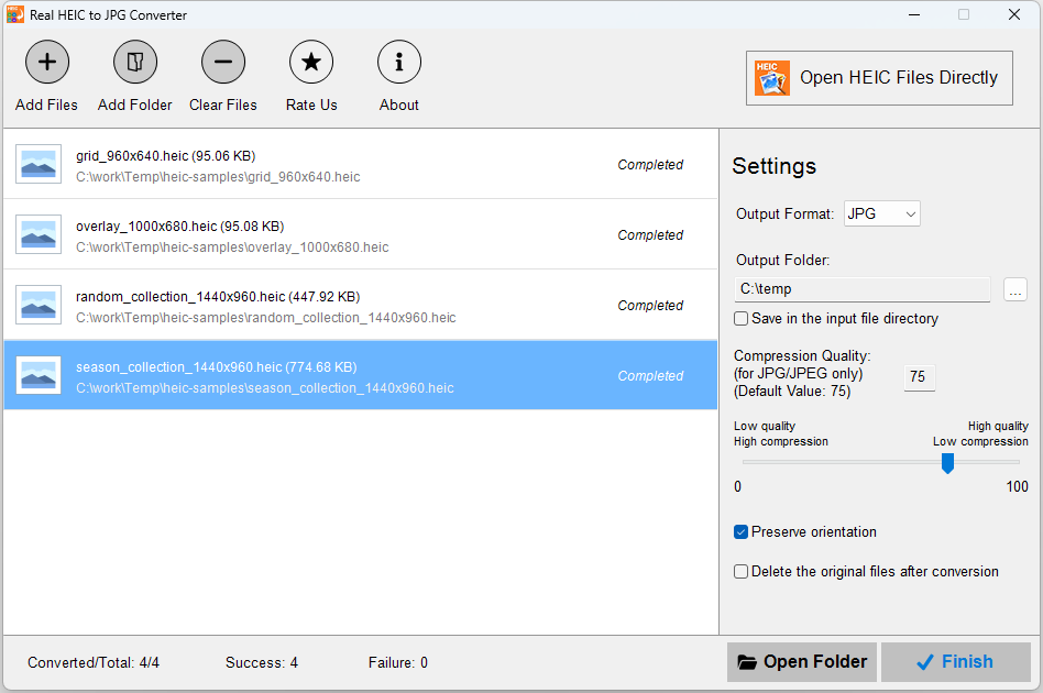 Real HEIC to JPG Converter screenshot