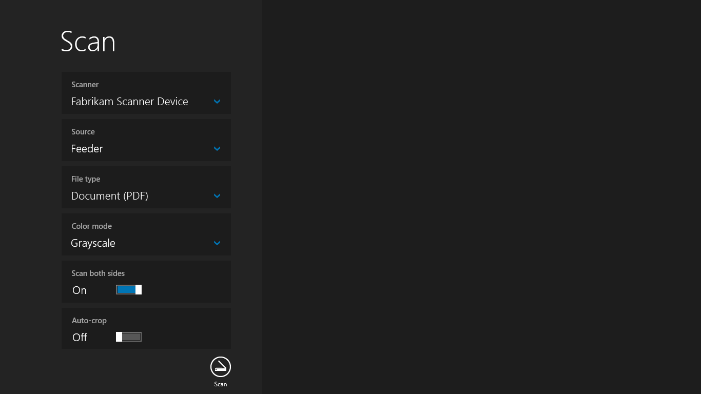 Windows Scan screenshot