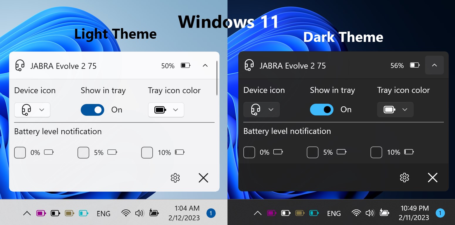 Bluetooth Battery Level screenshot