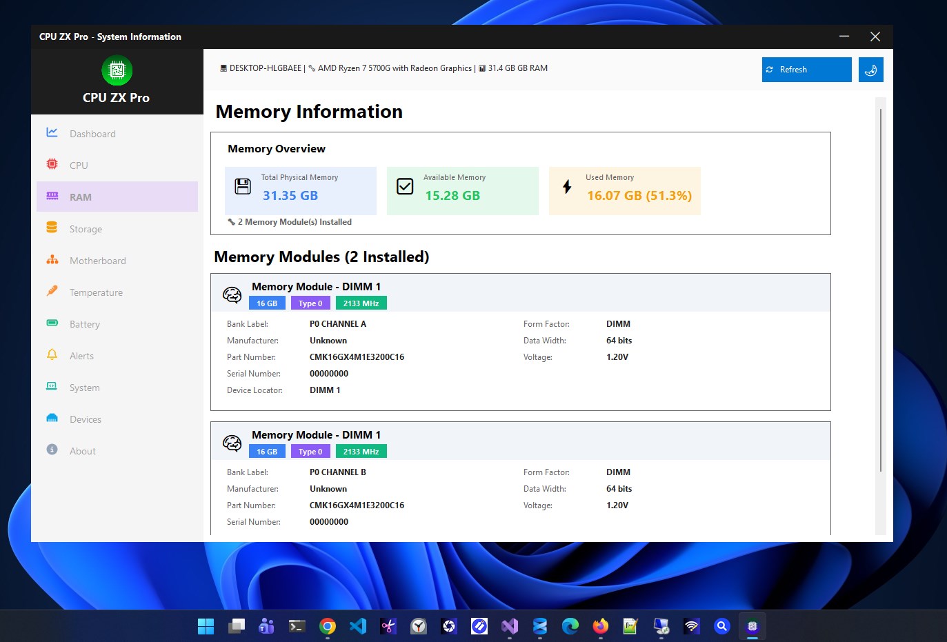 CPU ZX Pro screenshot