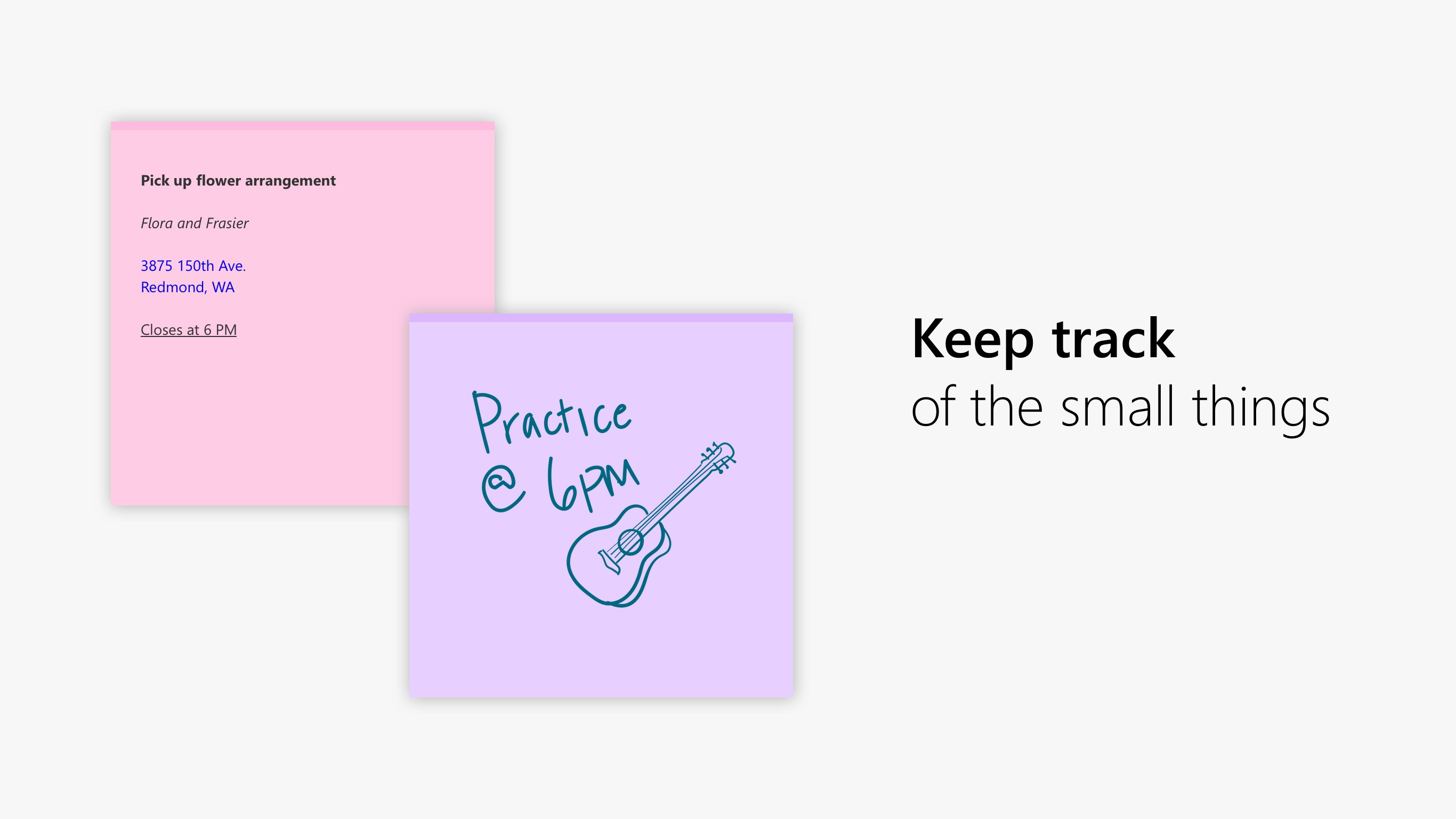 Microsoft Sticky Notes screenshot