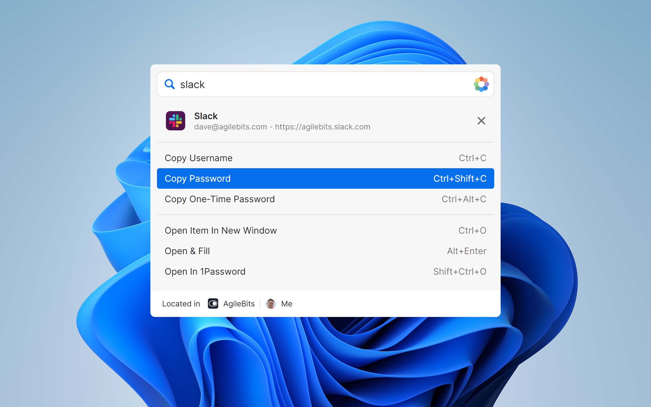 1Password screenshot