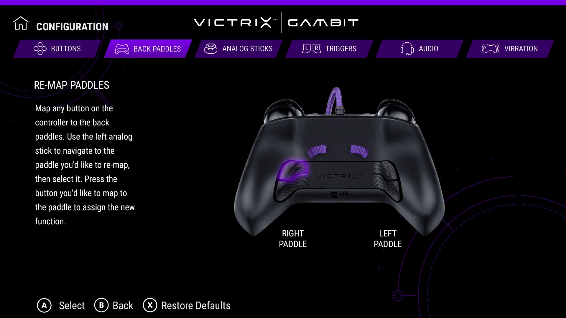 Victrix Control Hub screenshot