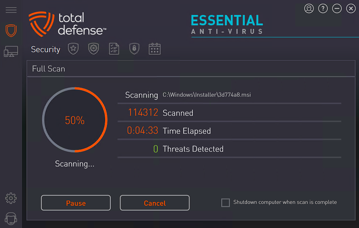 Total Defense Essential Anti-Virus screenshot
