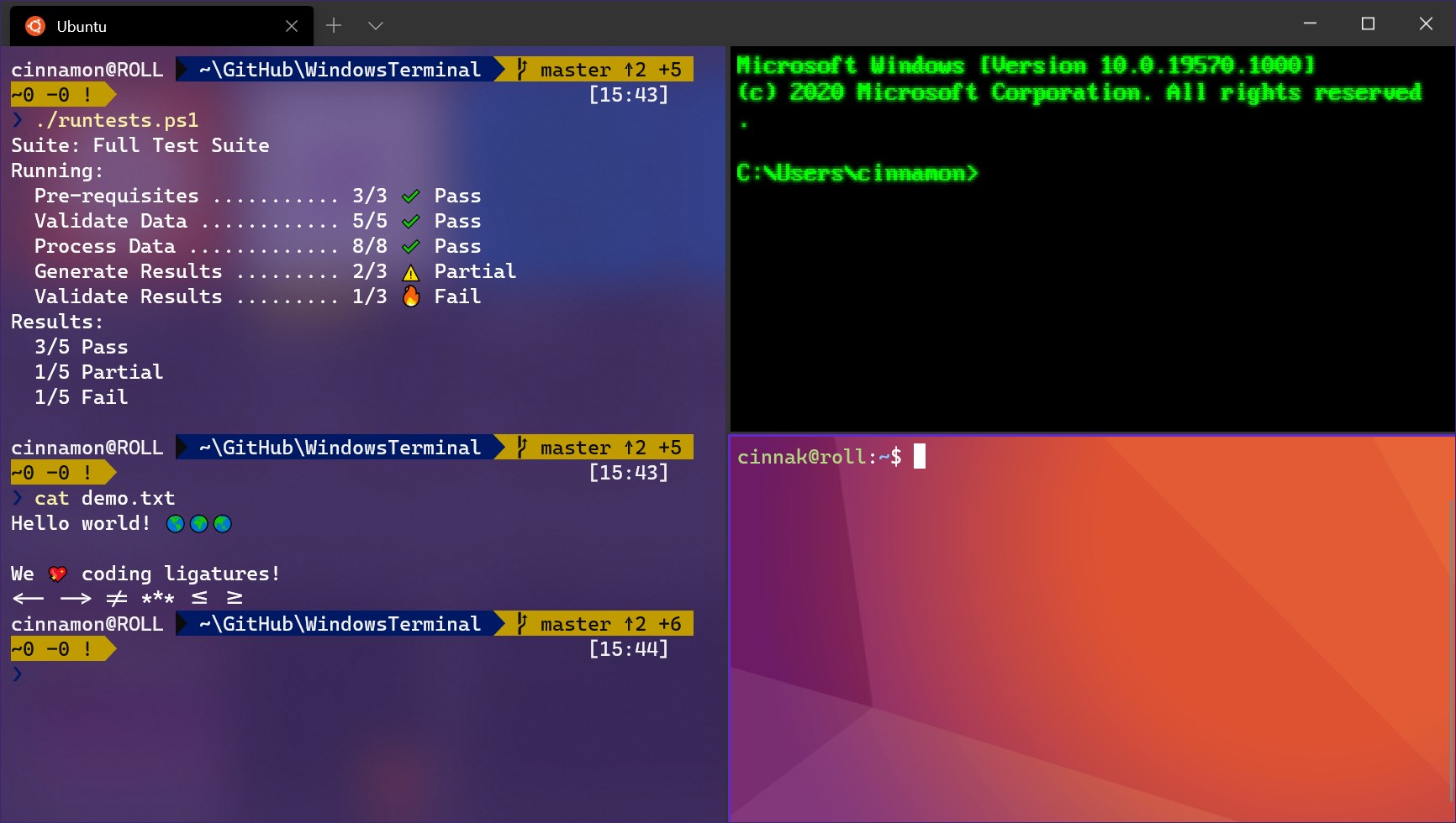 Windows Terminal screenshot