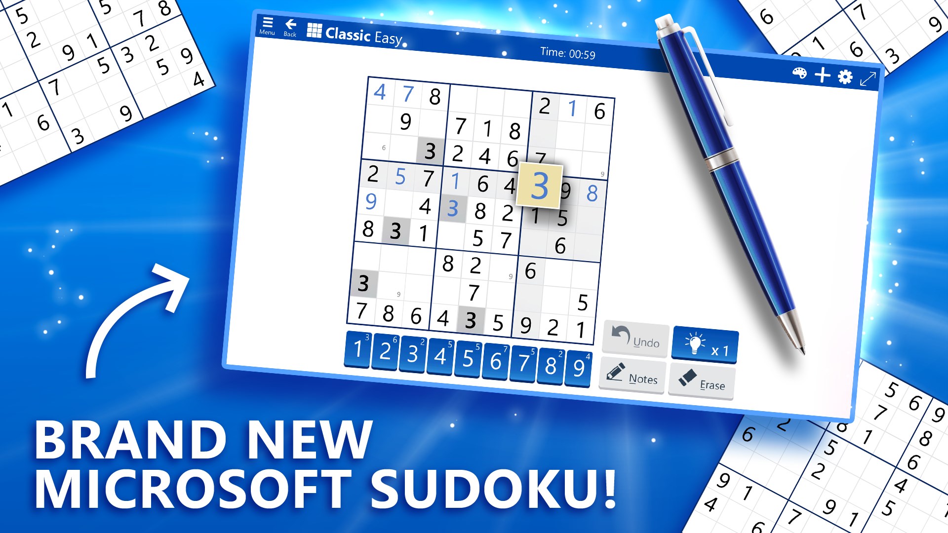 Microsoft Sudoku screenshot