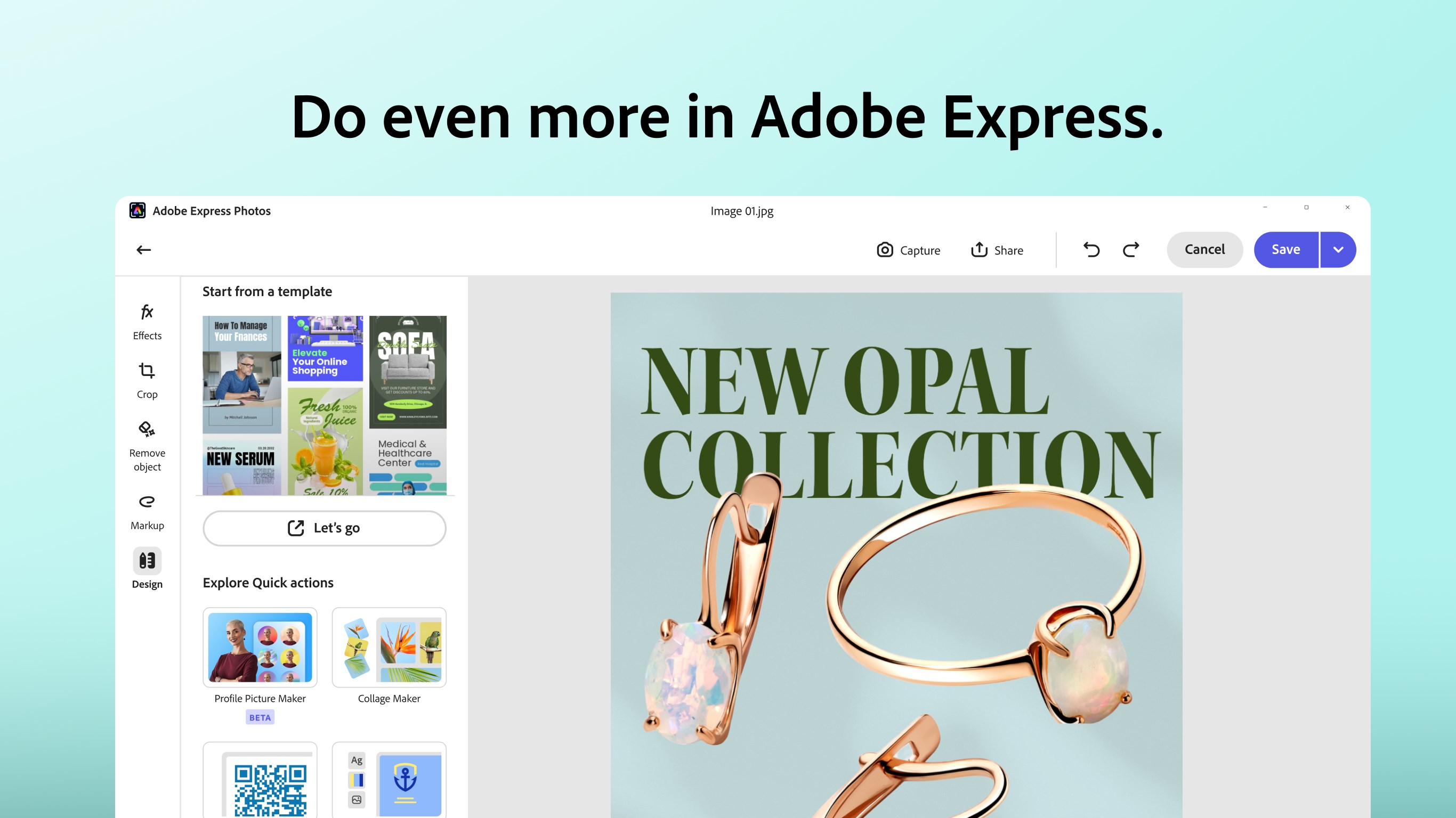 Adobe Express Photos (formerly Photoshop Express) screenshot