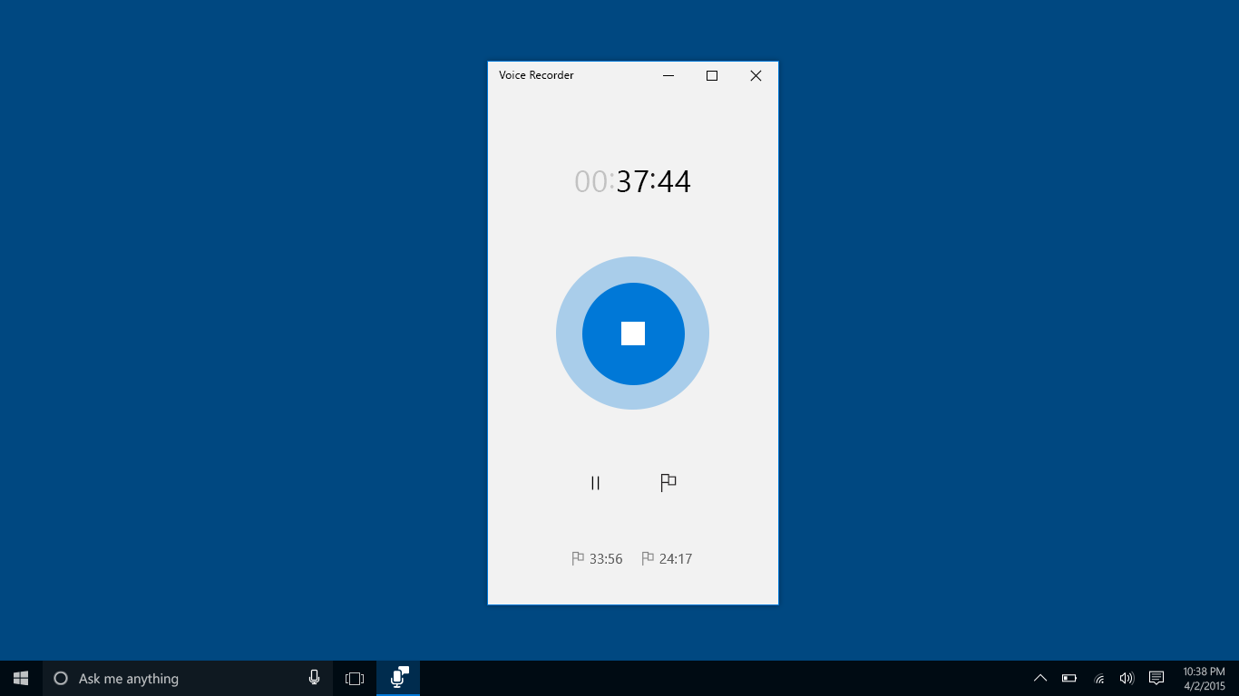 Windows Sound Recorder screenshot