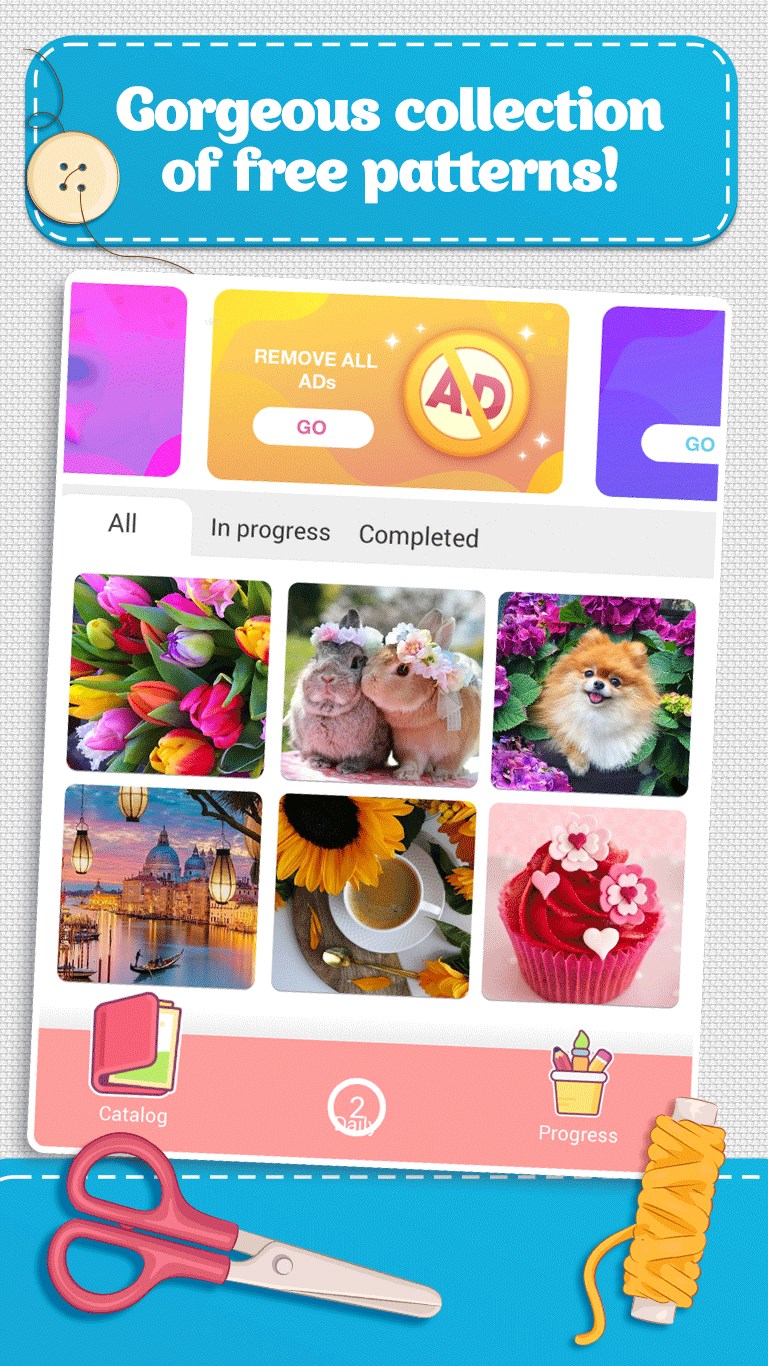 Cross Stitch Colorful Art screenshot