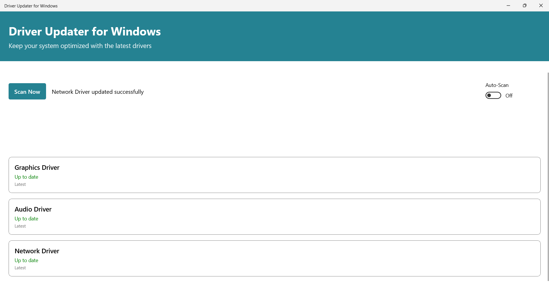 Driver Updater for Windows screenshot