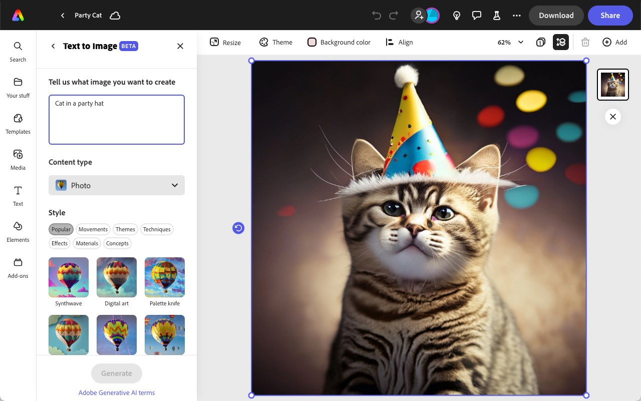Adobe Express screenshot
