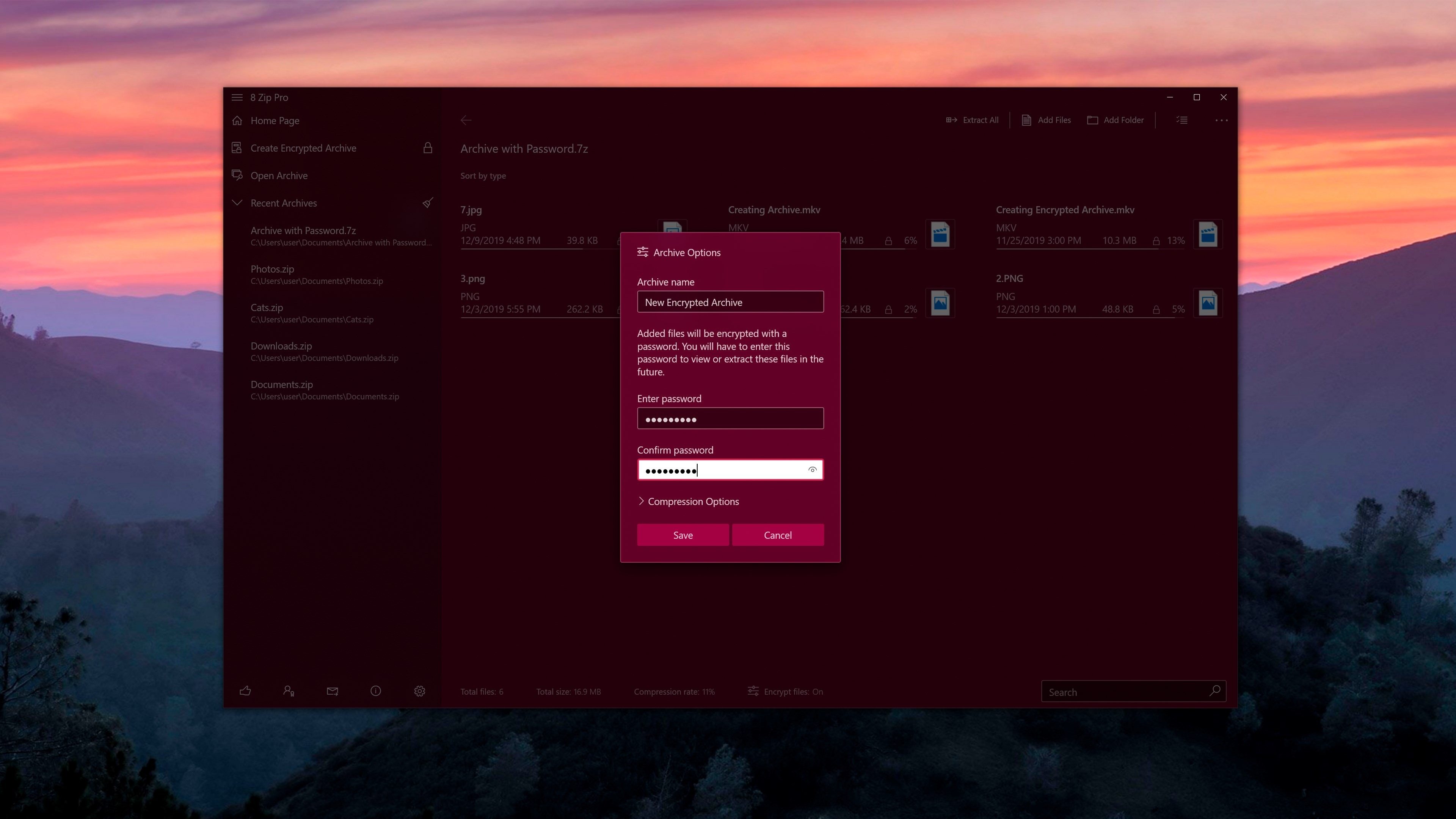 8 Zip Pro - advanced archiver. Create, unpack and encrypt. screenshot