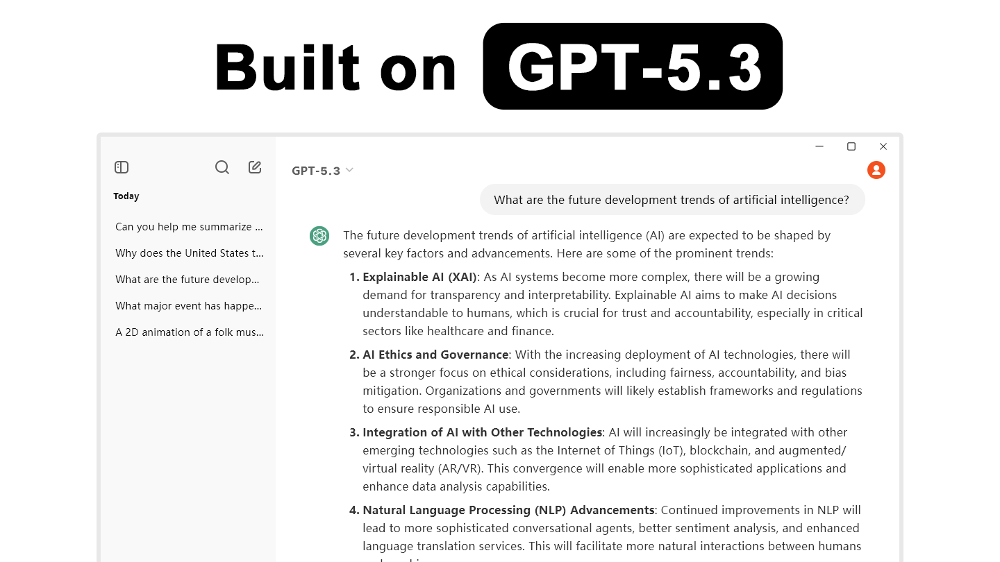 Chatbot 5.3 AI - Powered by Open API screenshot