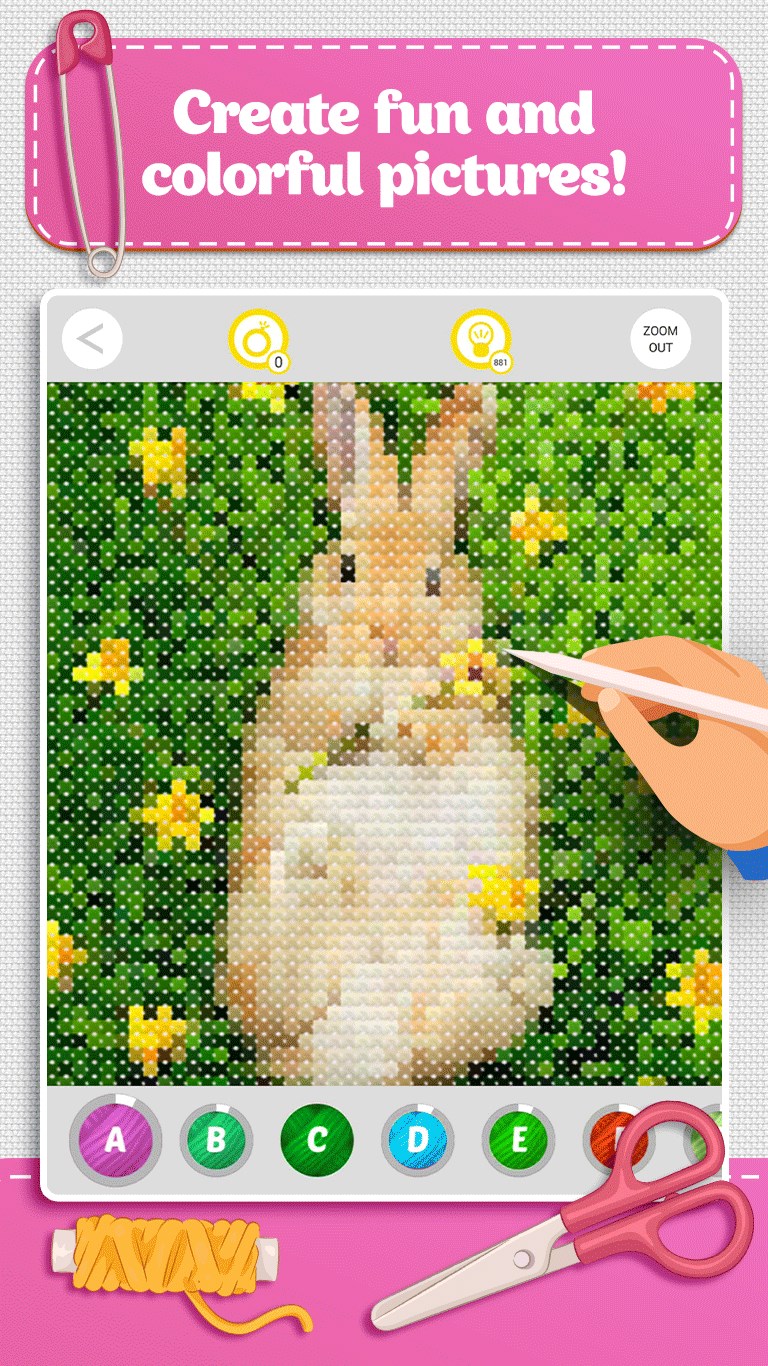 Cross Stitch Colorful Art screenshot