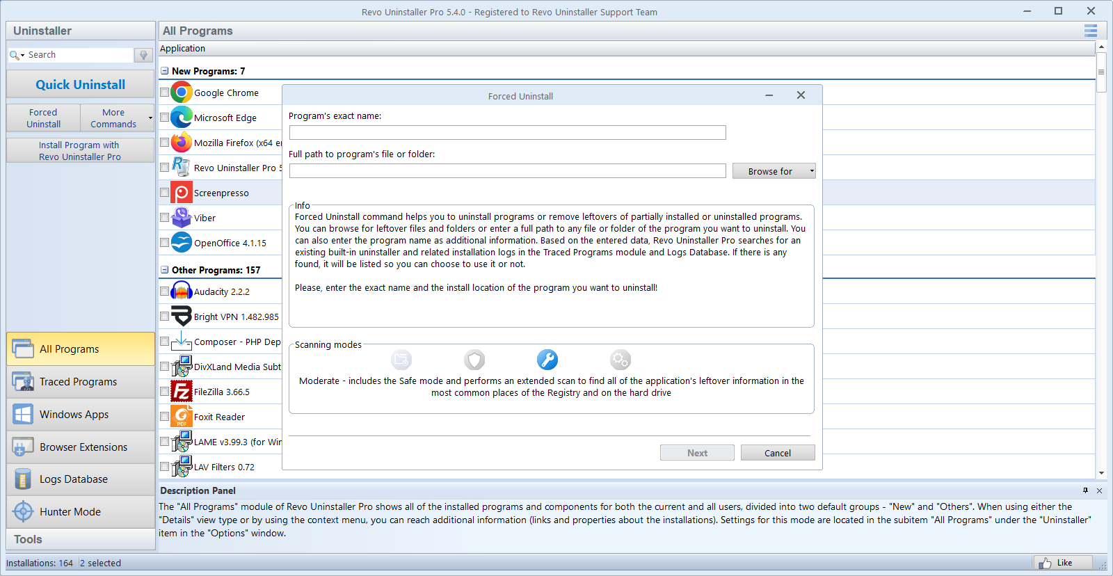 Revo Uninstaller Pro screenshot