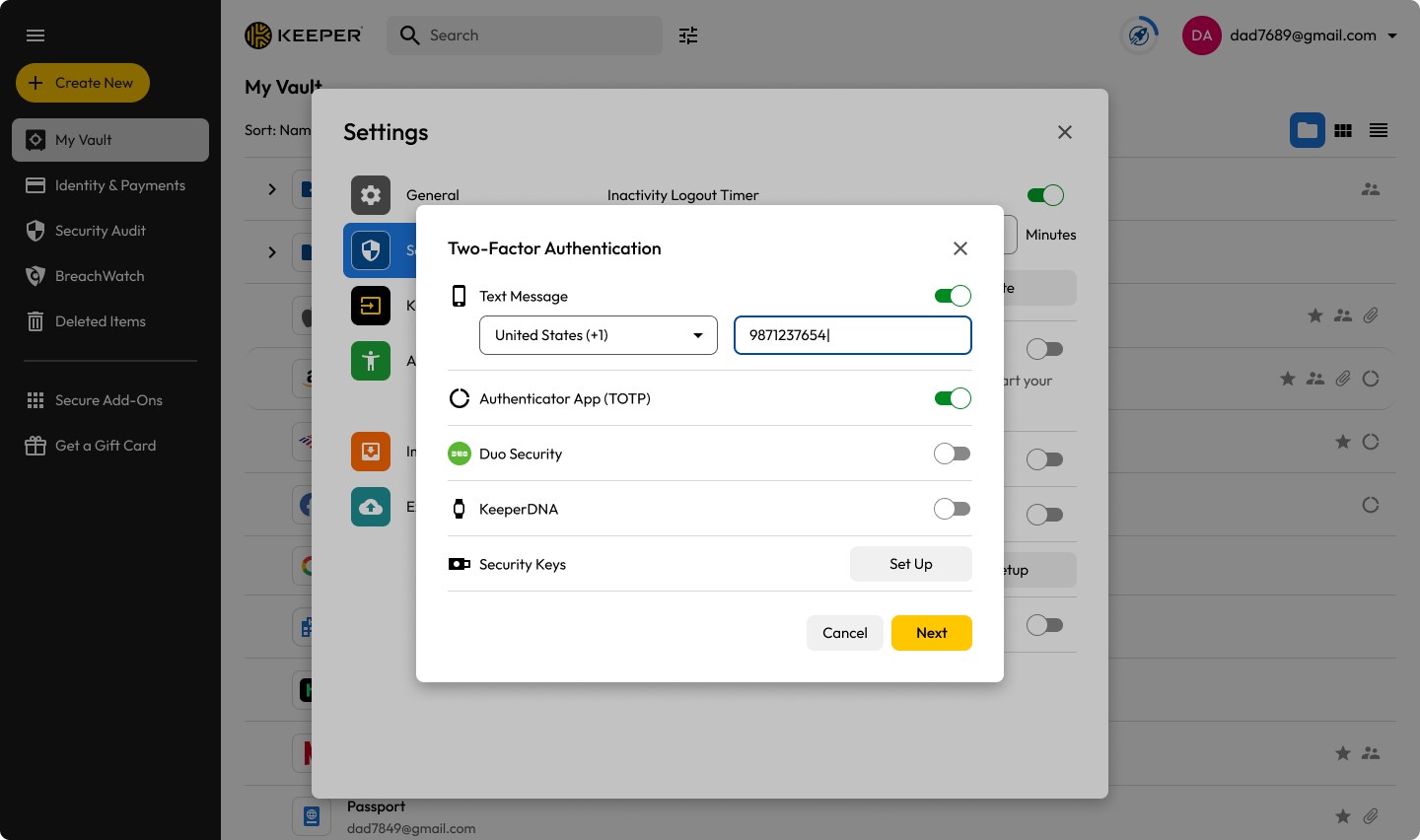 Keeper® Password Manager screenshot