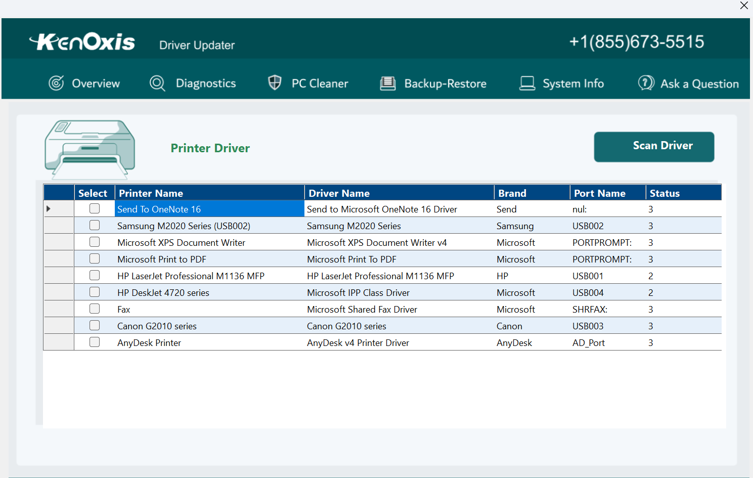 kenoxis driver updater screenshot