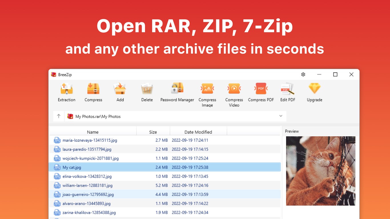 BreeZip: RAR & ZIP screenshot