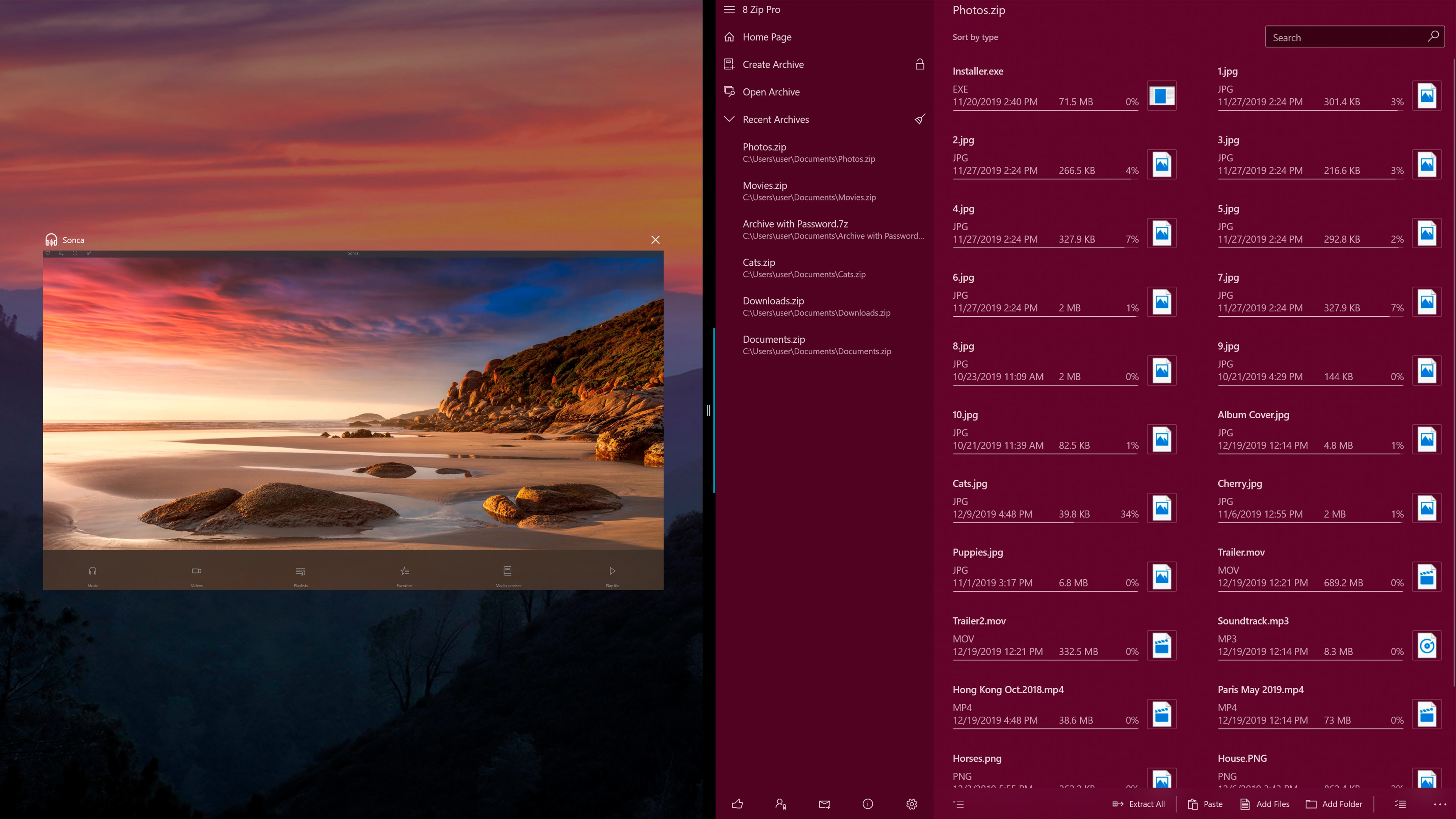 8 Zip Pro - advanced archiver. Create, unpack and encrypt. screenshot