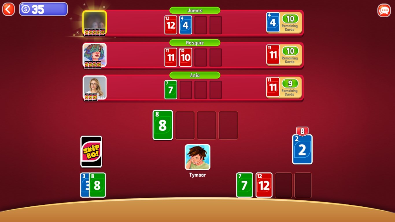 Skip-Bo Free: Sequencing Fun Card game screenshot