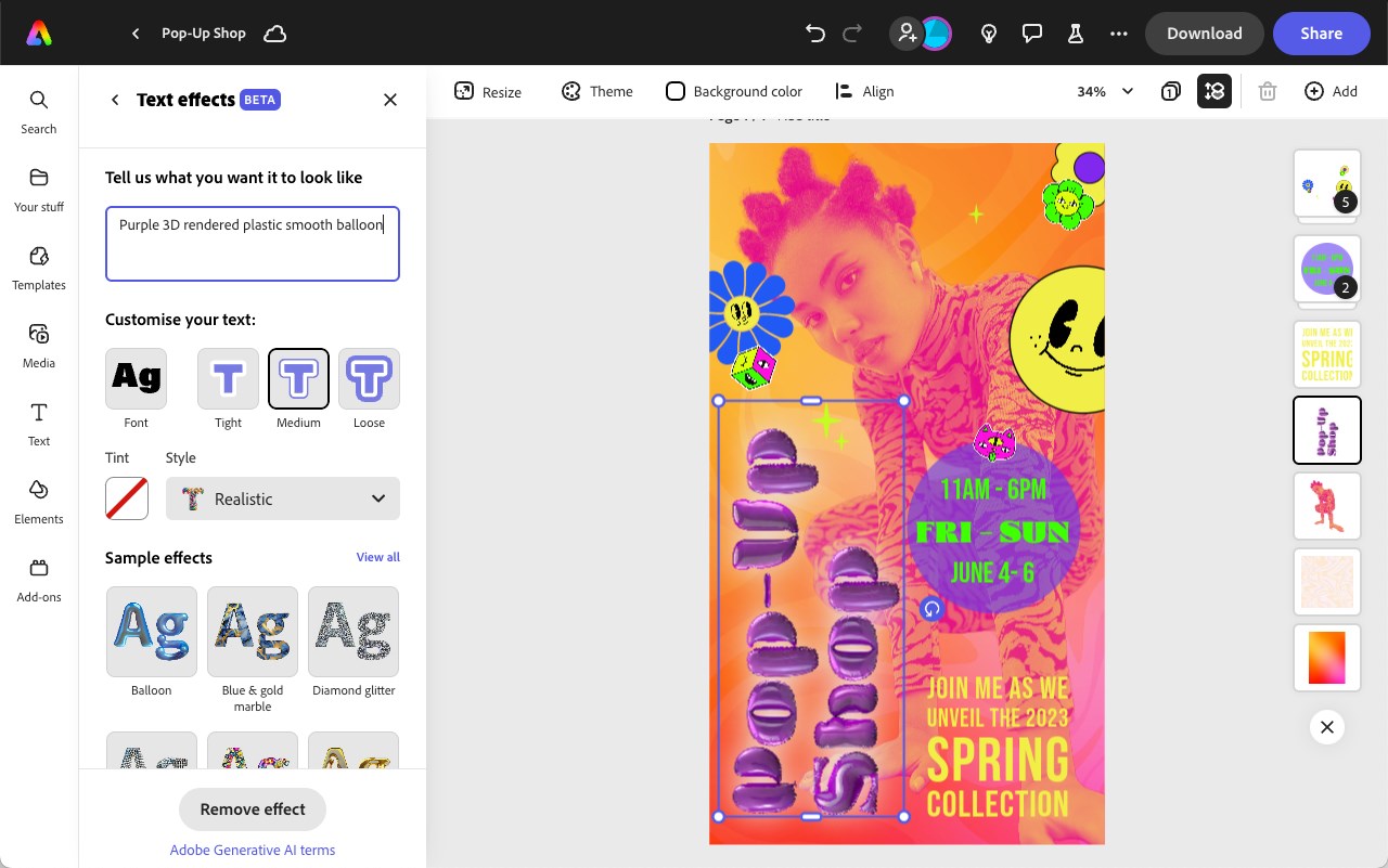 Adobe Express screenshot