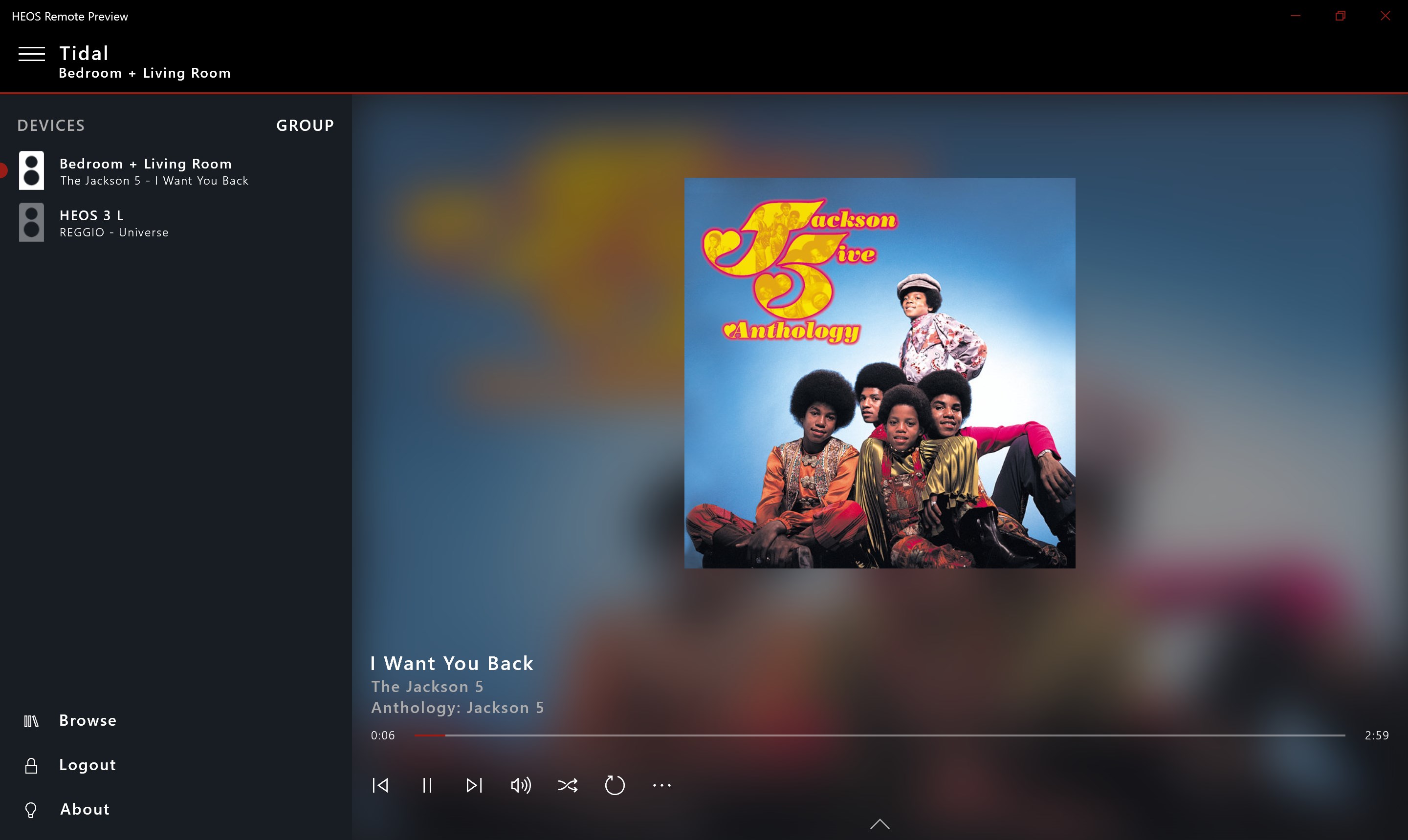 HEOS Remote screenshot