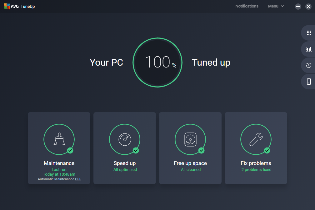 AVG TuneUp screenshot