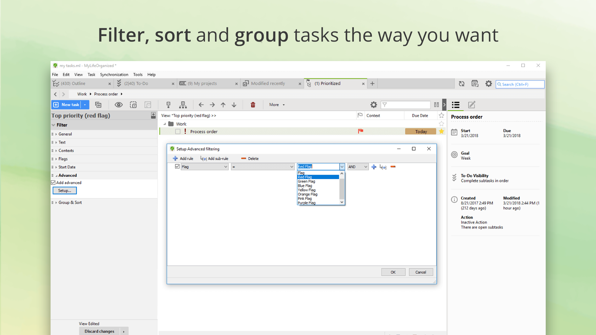MyLifeOrganized - To-Do List screenshot