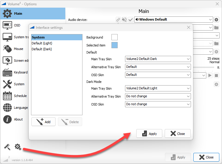Volume² - advanced Windows volume control screenshot