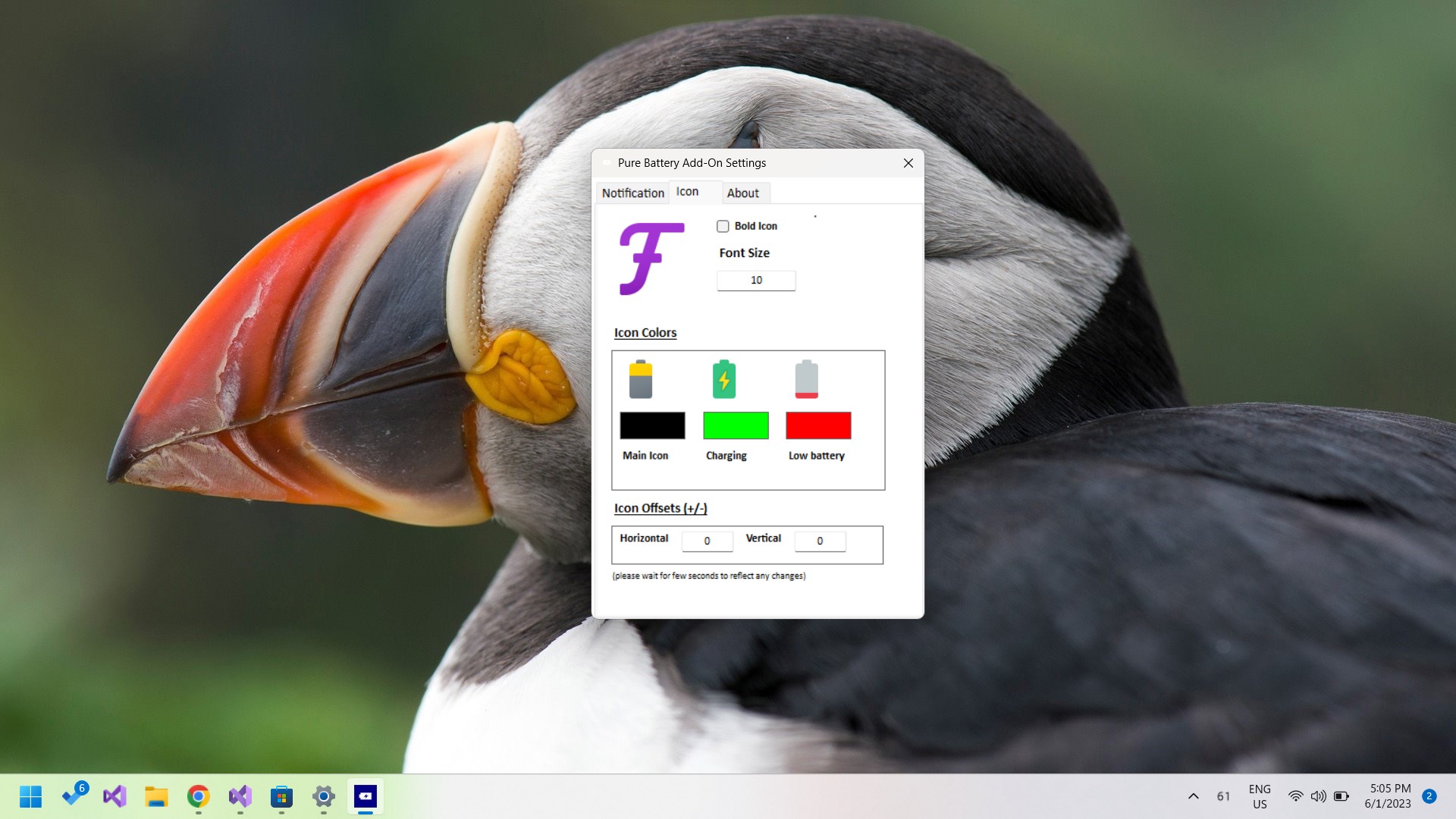Battery Percentage - Pure Battery add-on screenshot