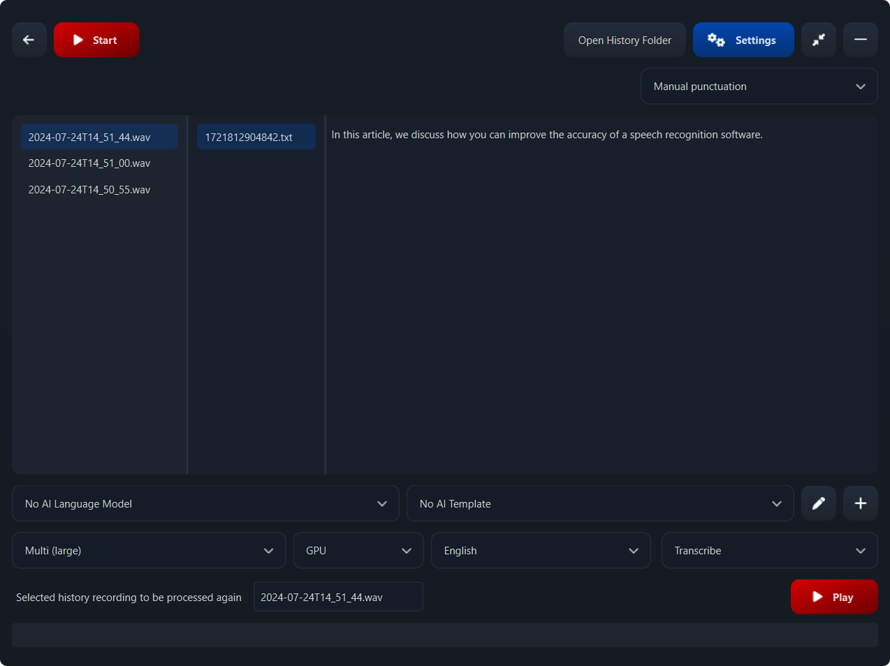 SpeechPulse Speech-to-Text screenshot