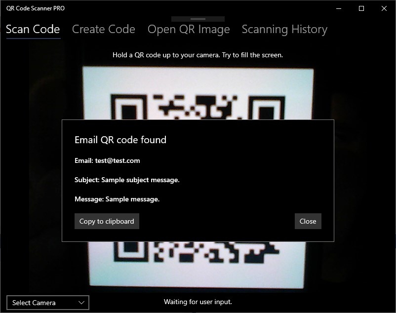 QR Code Scanner PRO screenshot