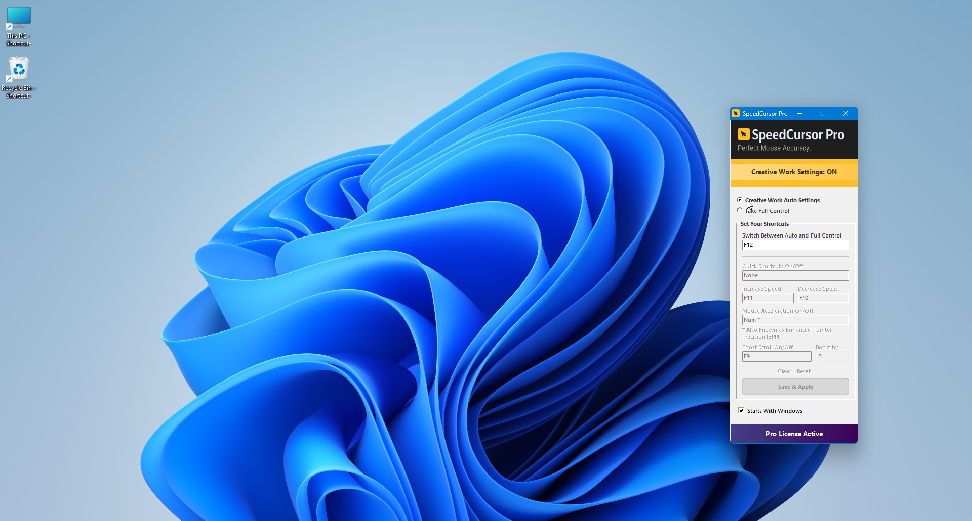 SpeedCursor Pro screenshot