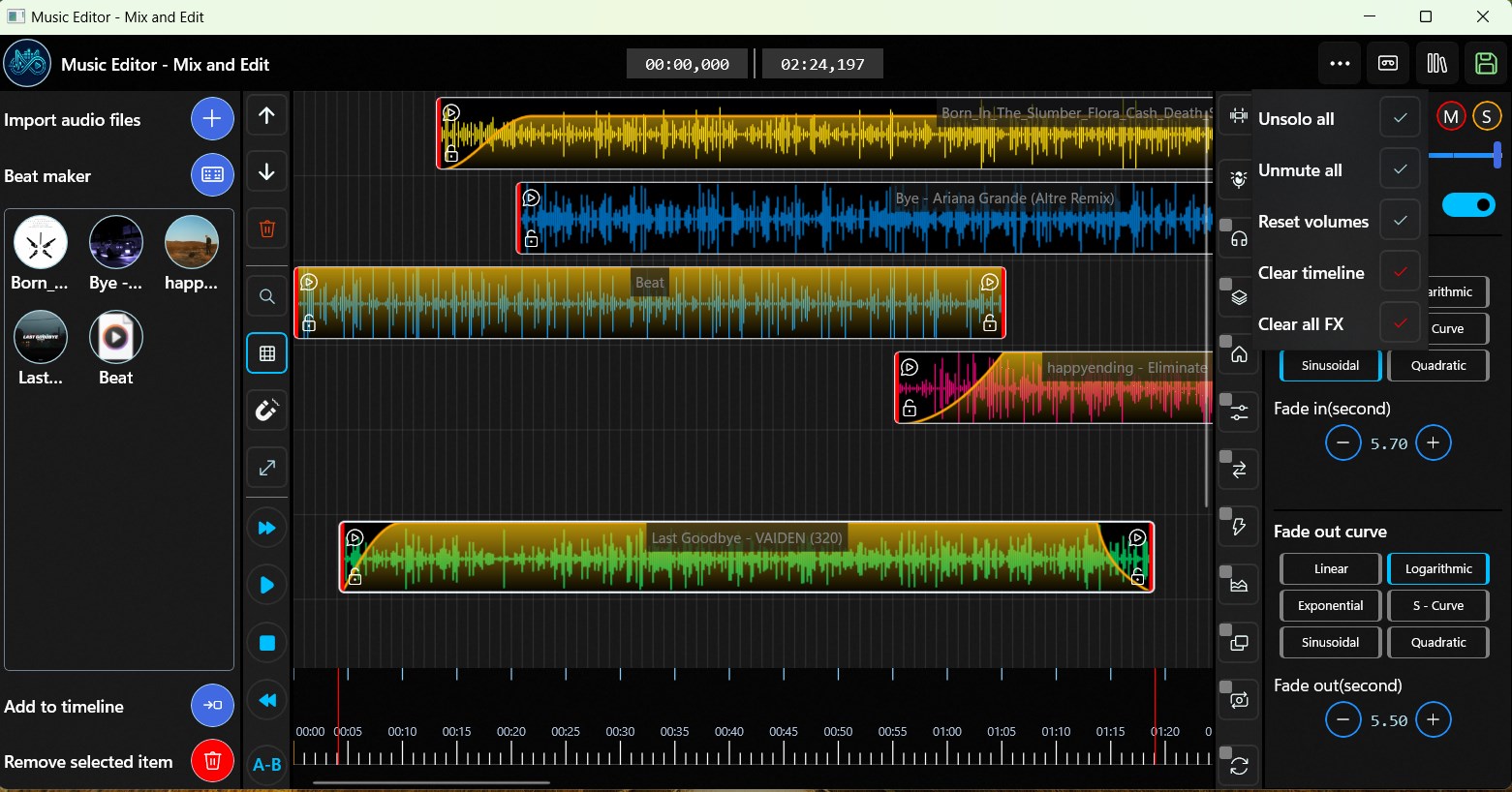 Music Editor - Mix and Edit screenshot