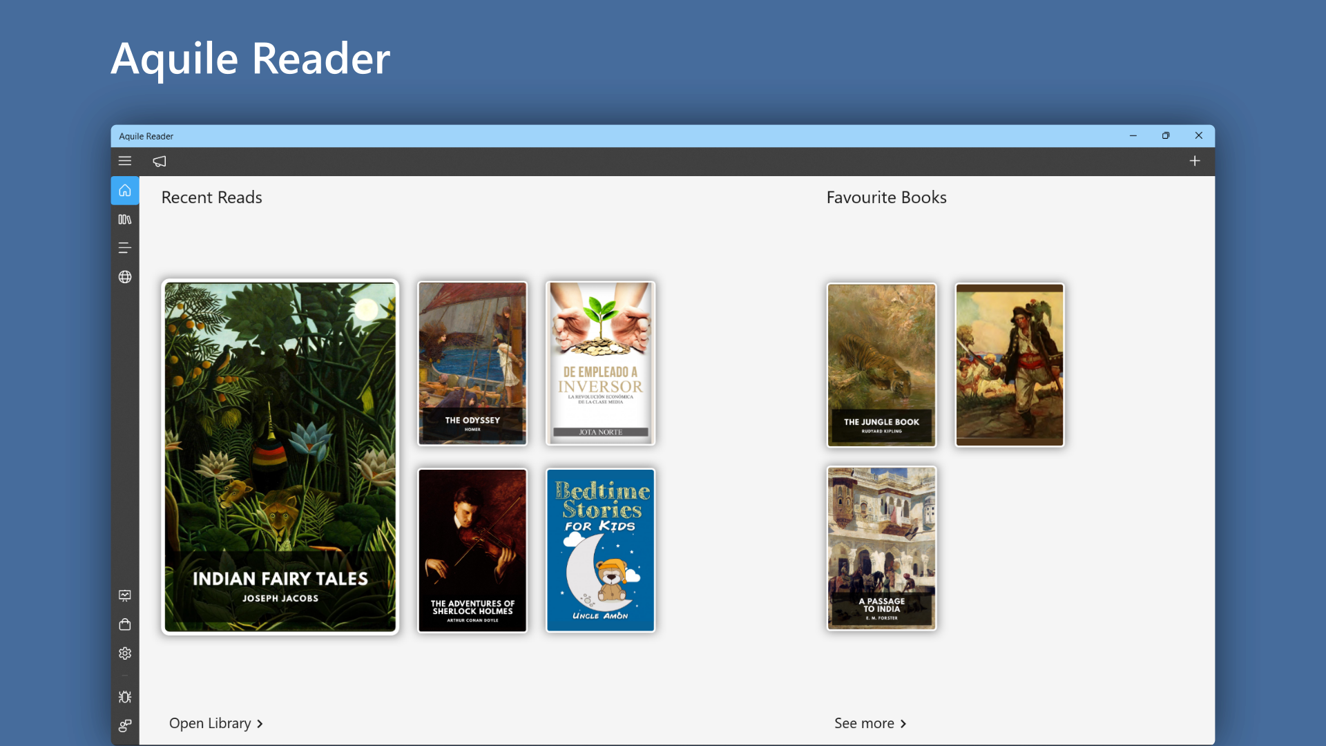 Aquile Reader - Epub Pdf - Modern ebook reader screenshot