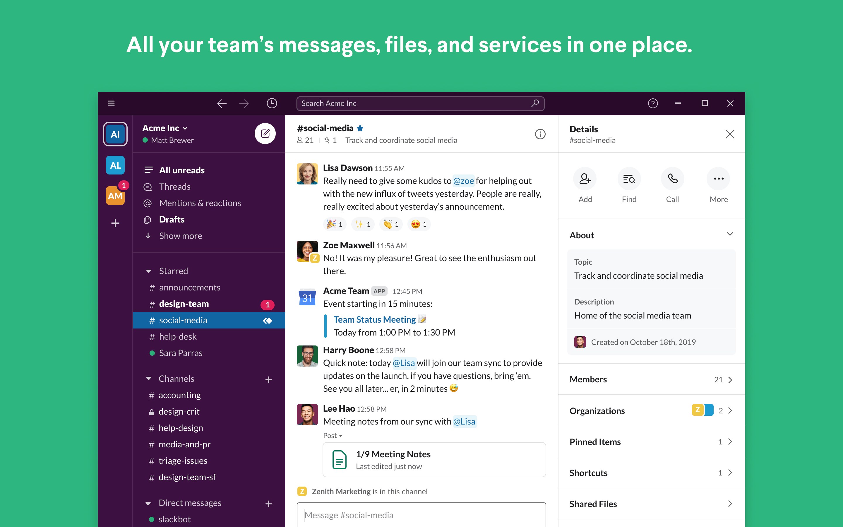 Slack screenshot