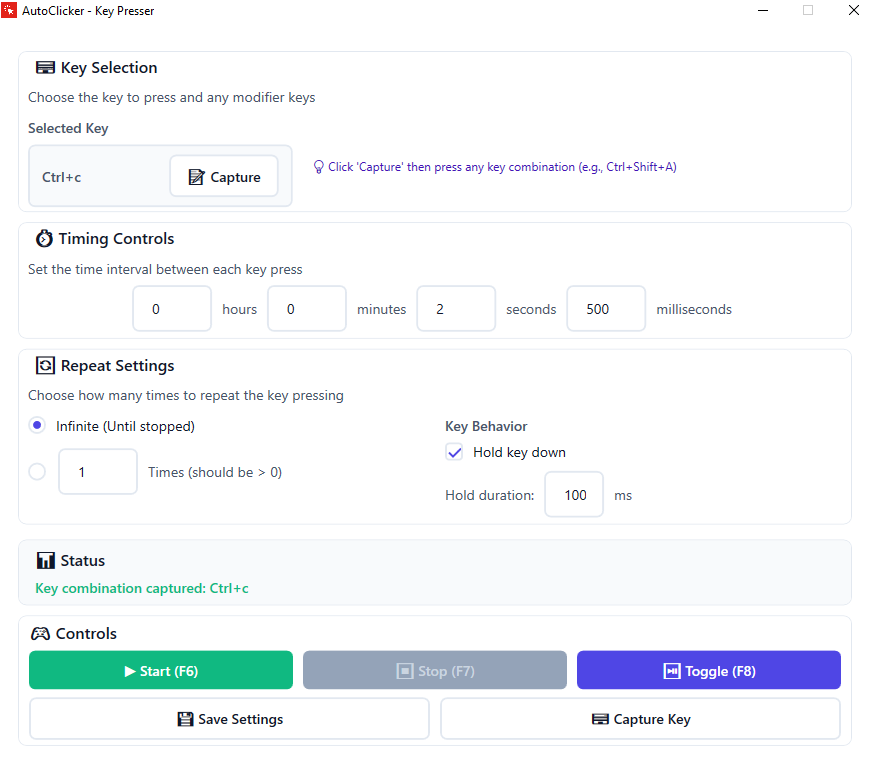 Auto Clicker - Key presser screenshot