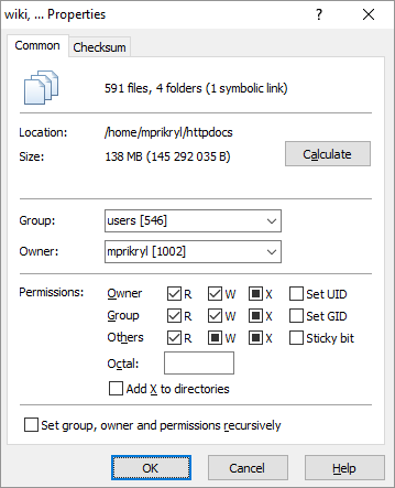 WinSCP screenshot
