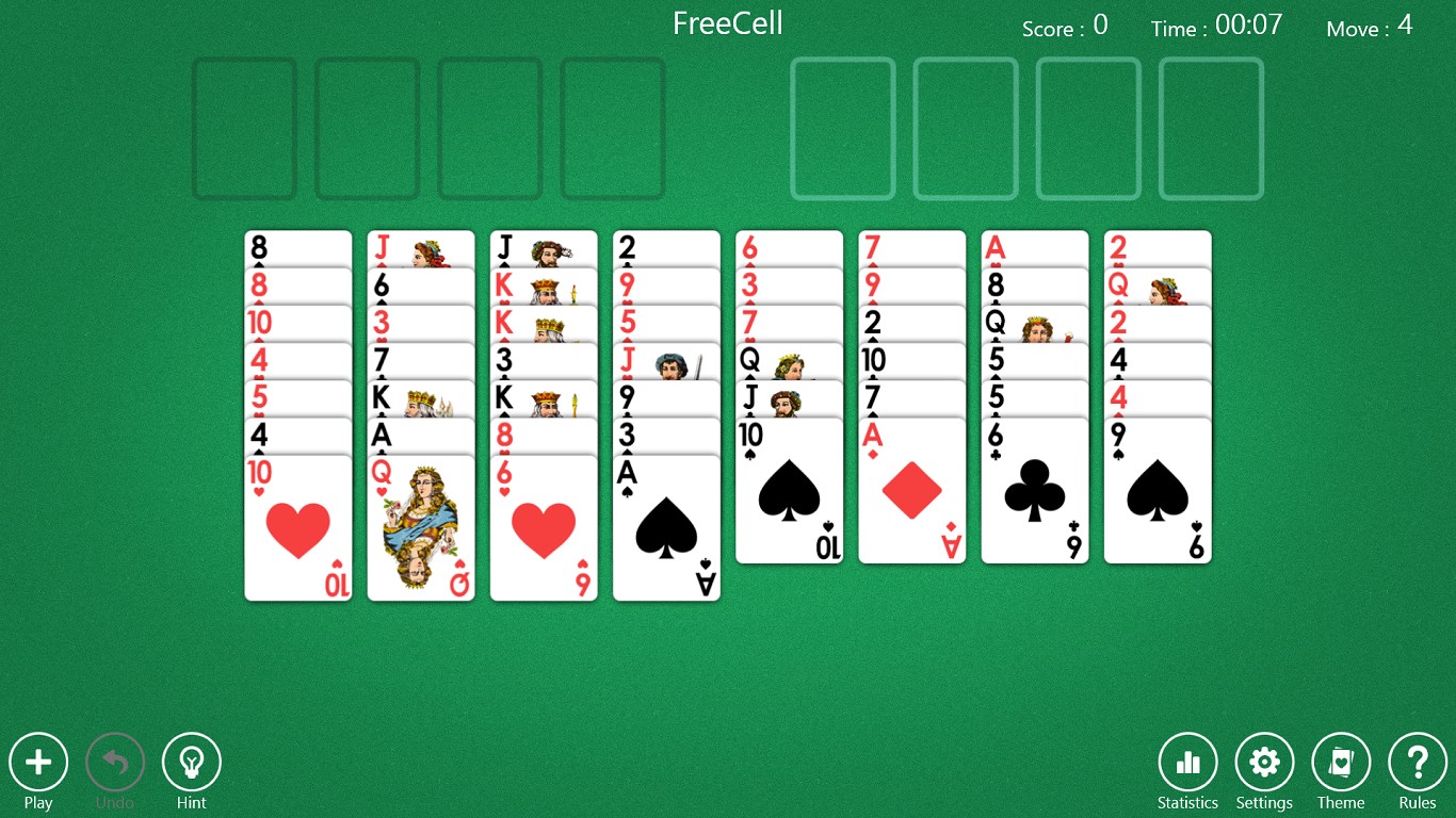 Aces FreeCell Solitaire screenshot