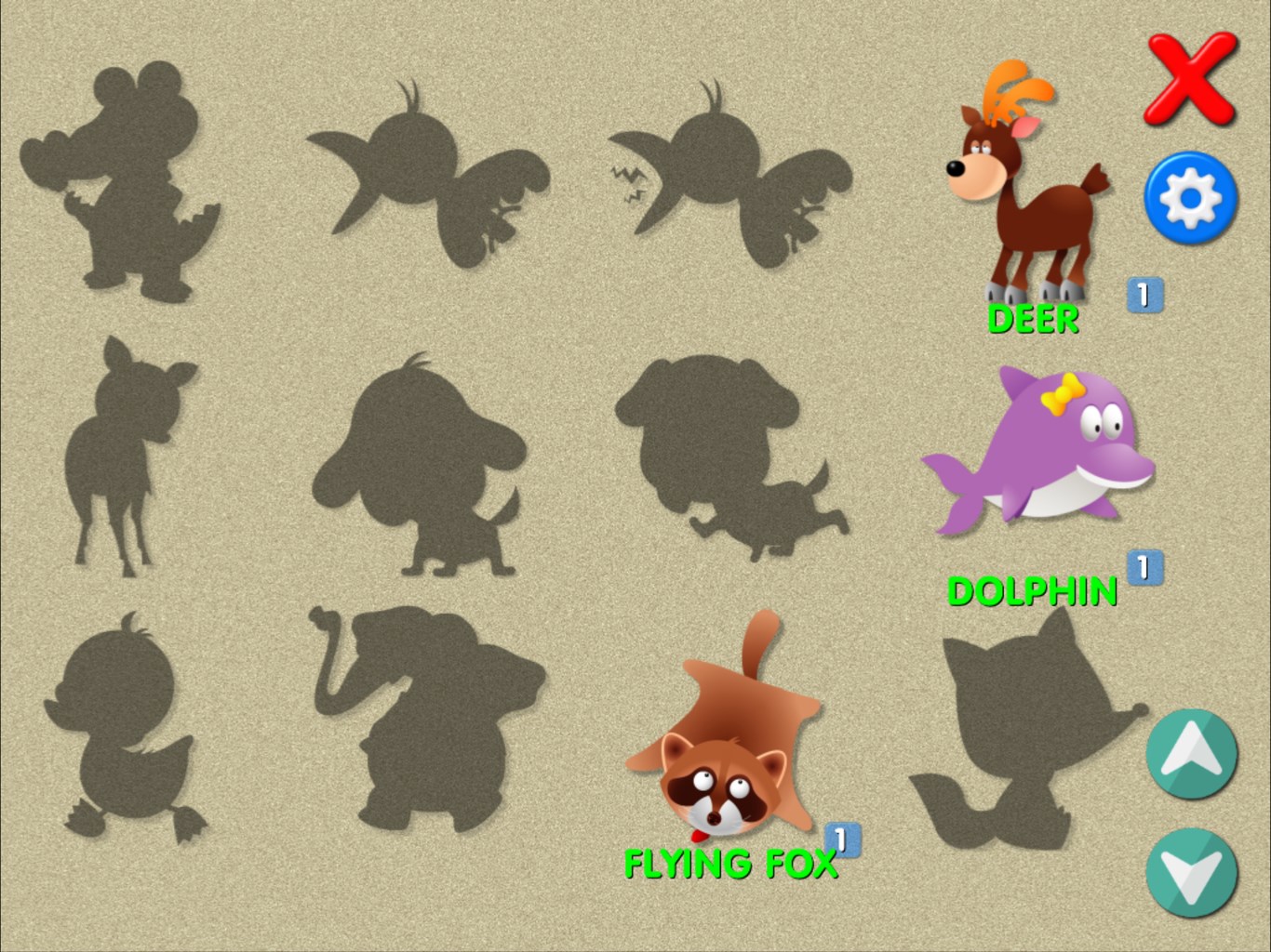 Animals matching memory game for kids screenshot