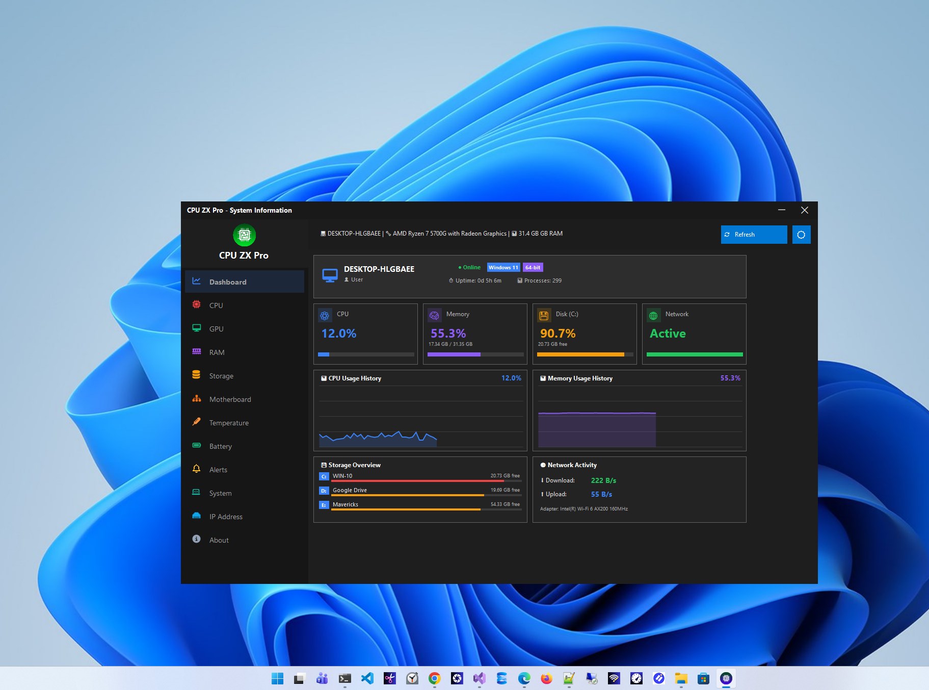 CPU ZX Pro screenshot