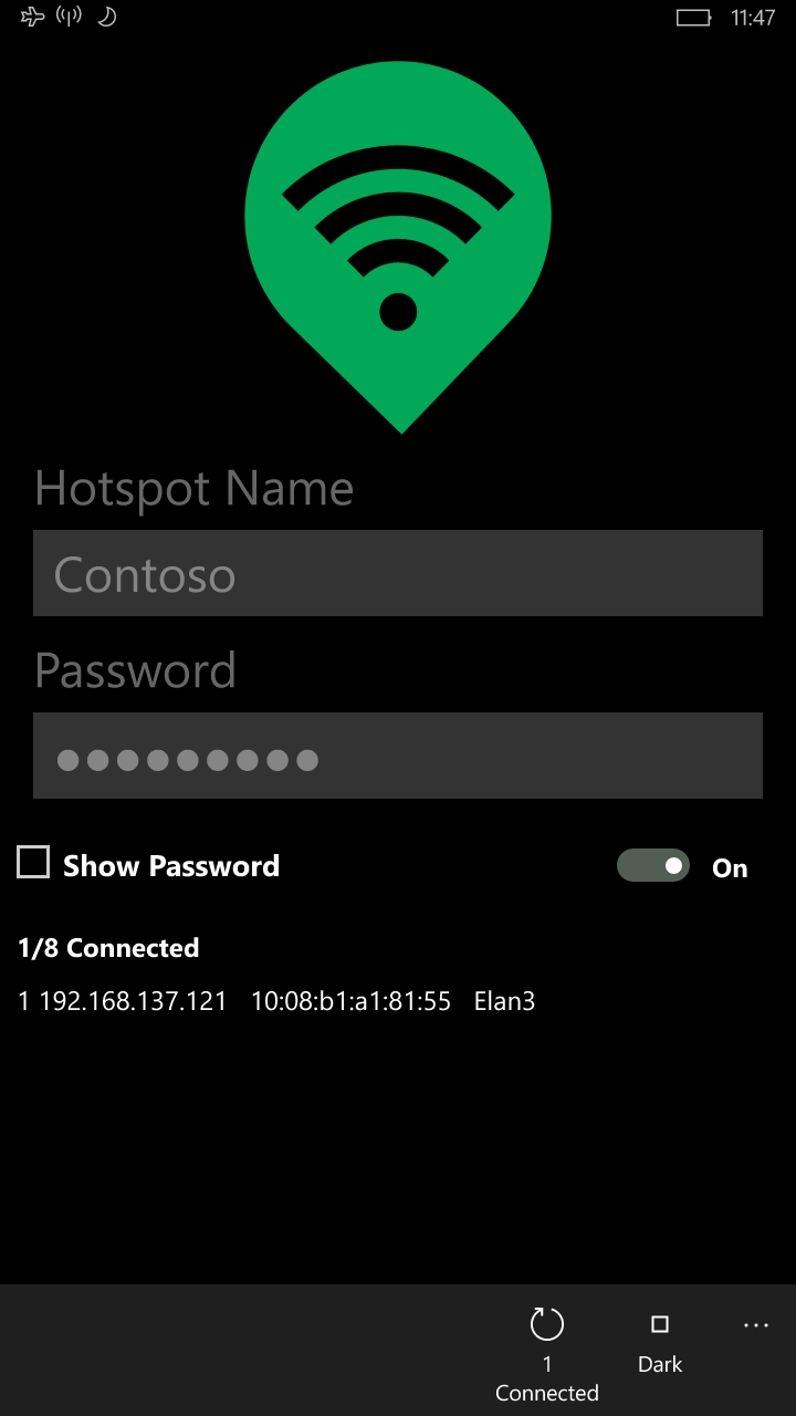 Hotspot screenshot