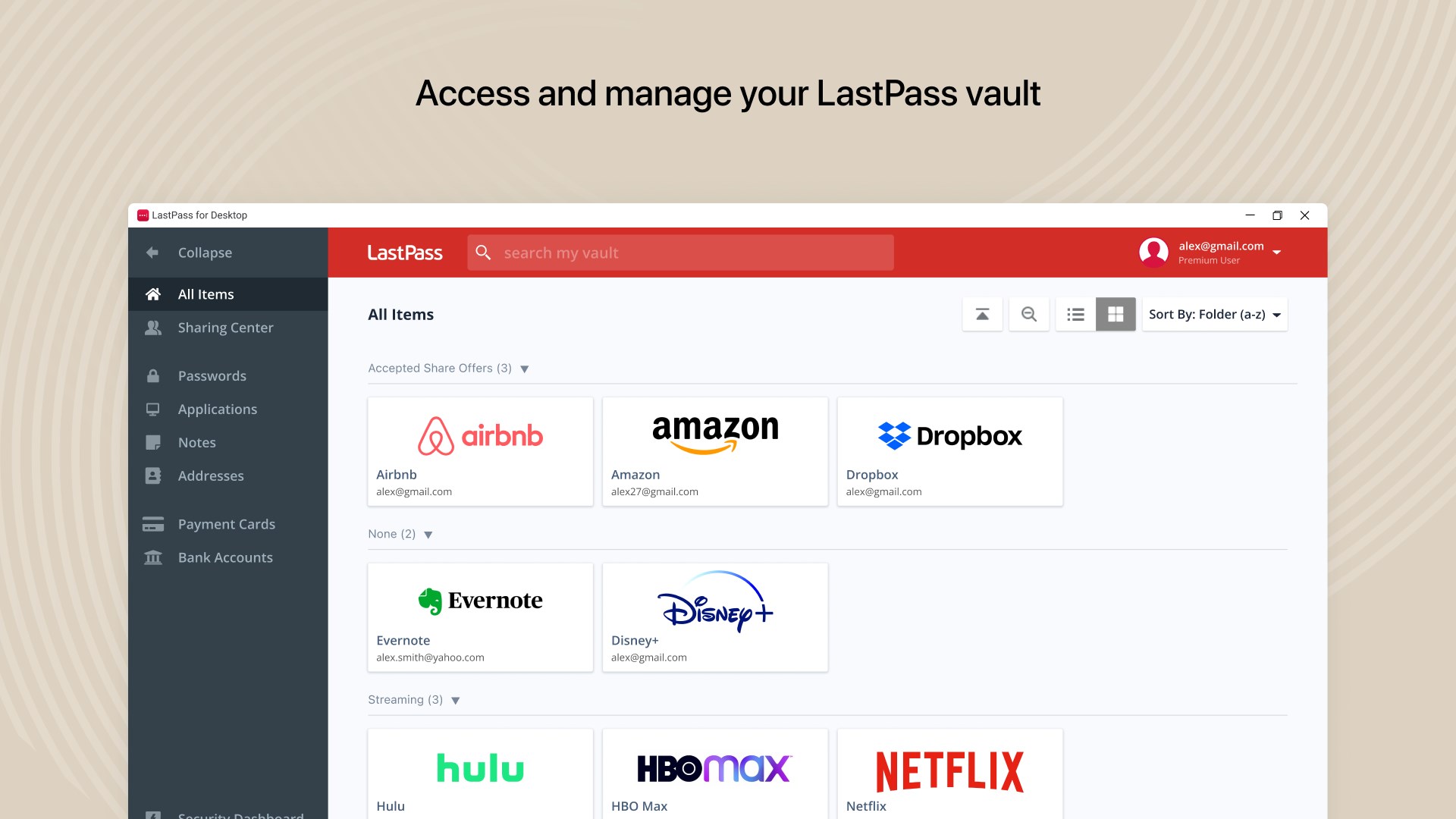 LastPass for Desktop screenshot