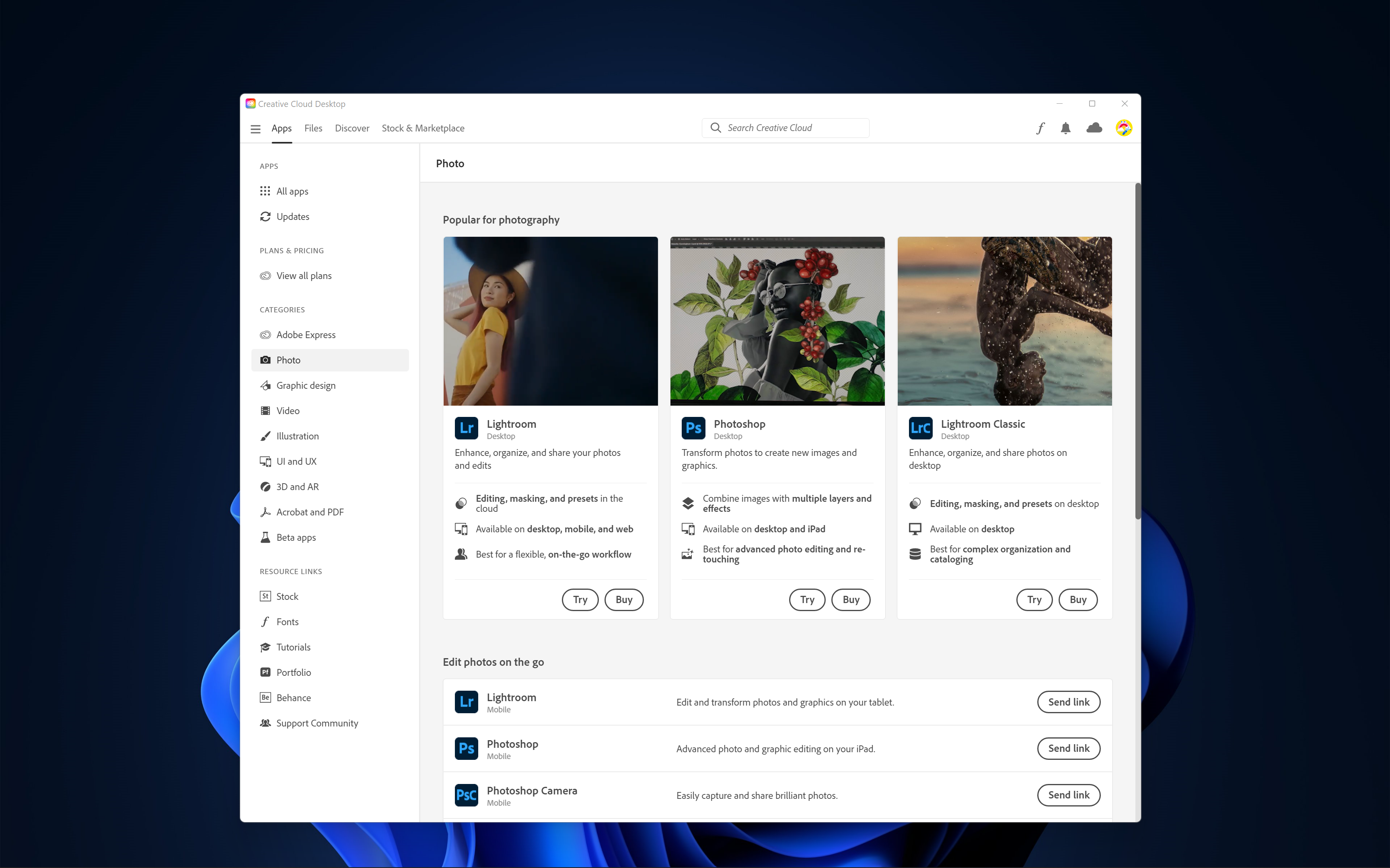 Adobe Creative Cloud screenshot