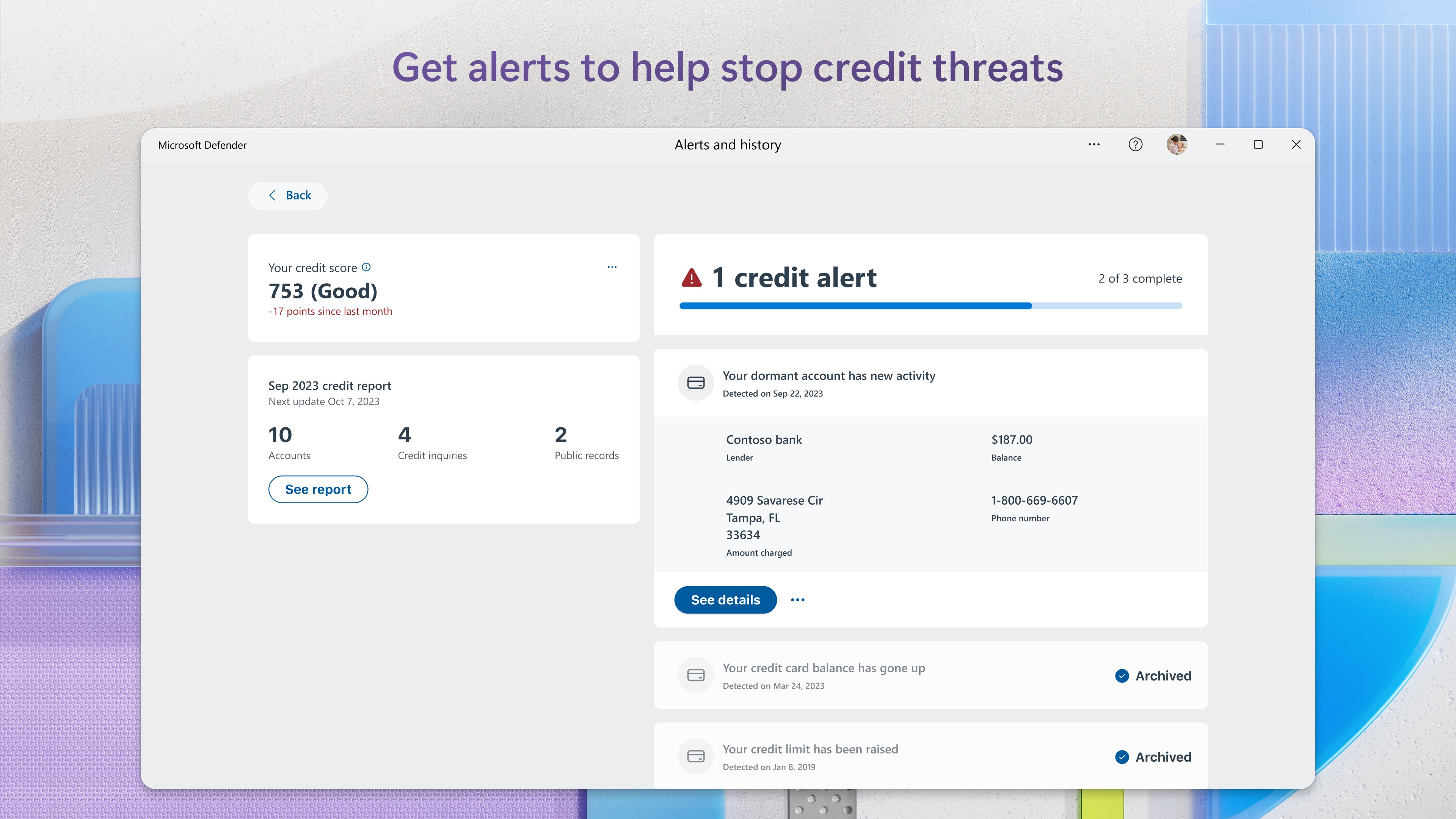 Microsoft Defender screenshot