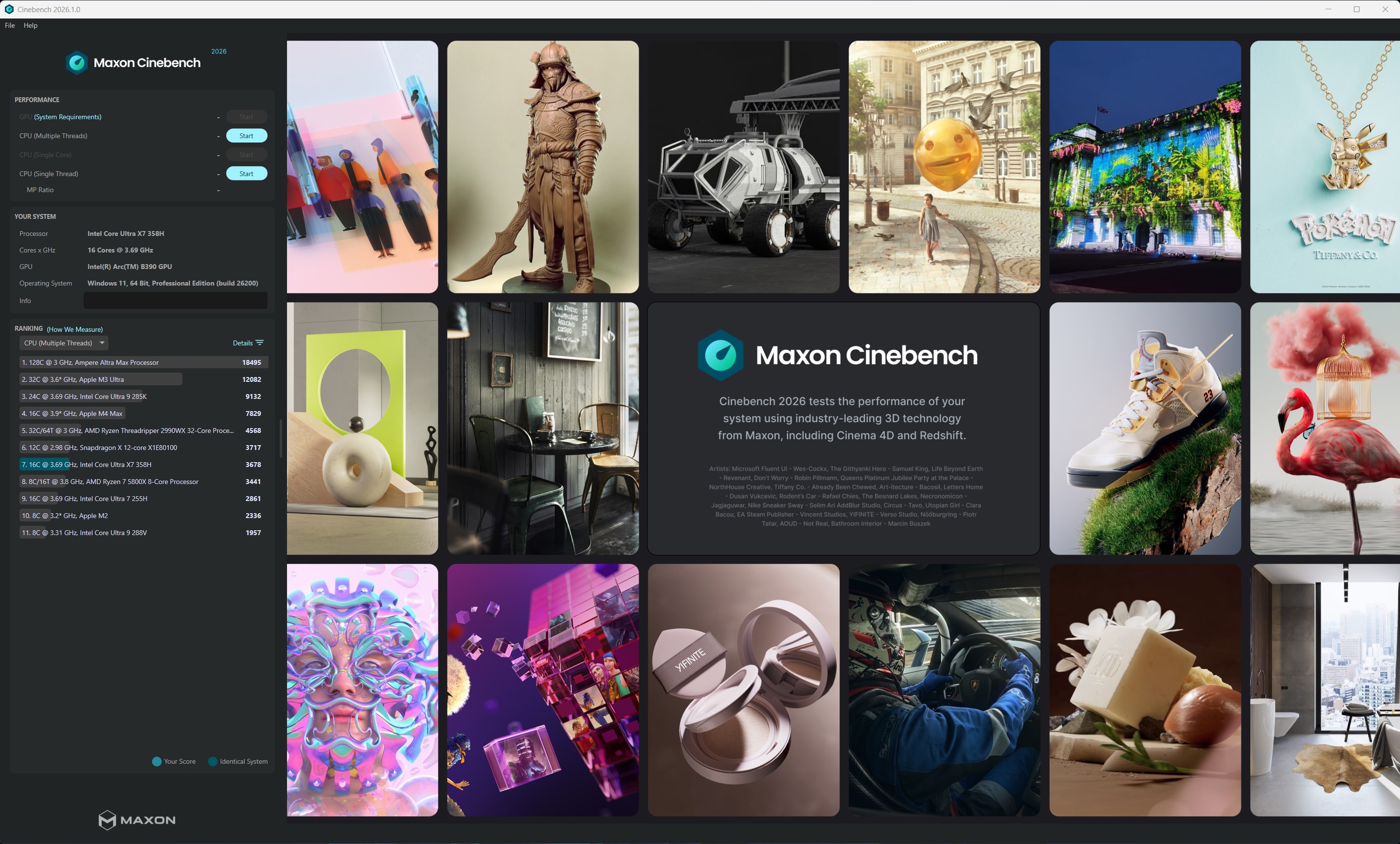 Cinebench screenshot