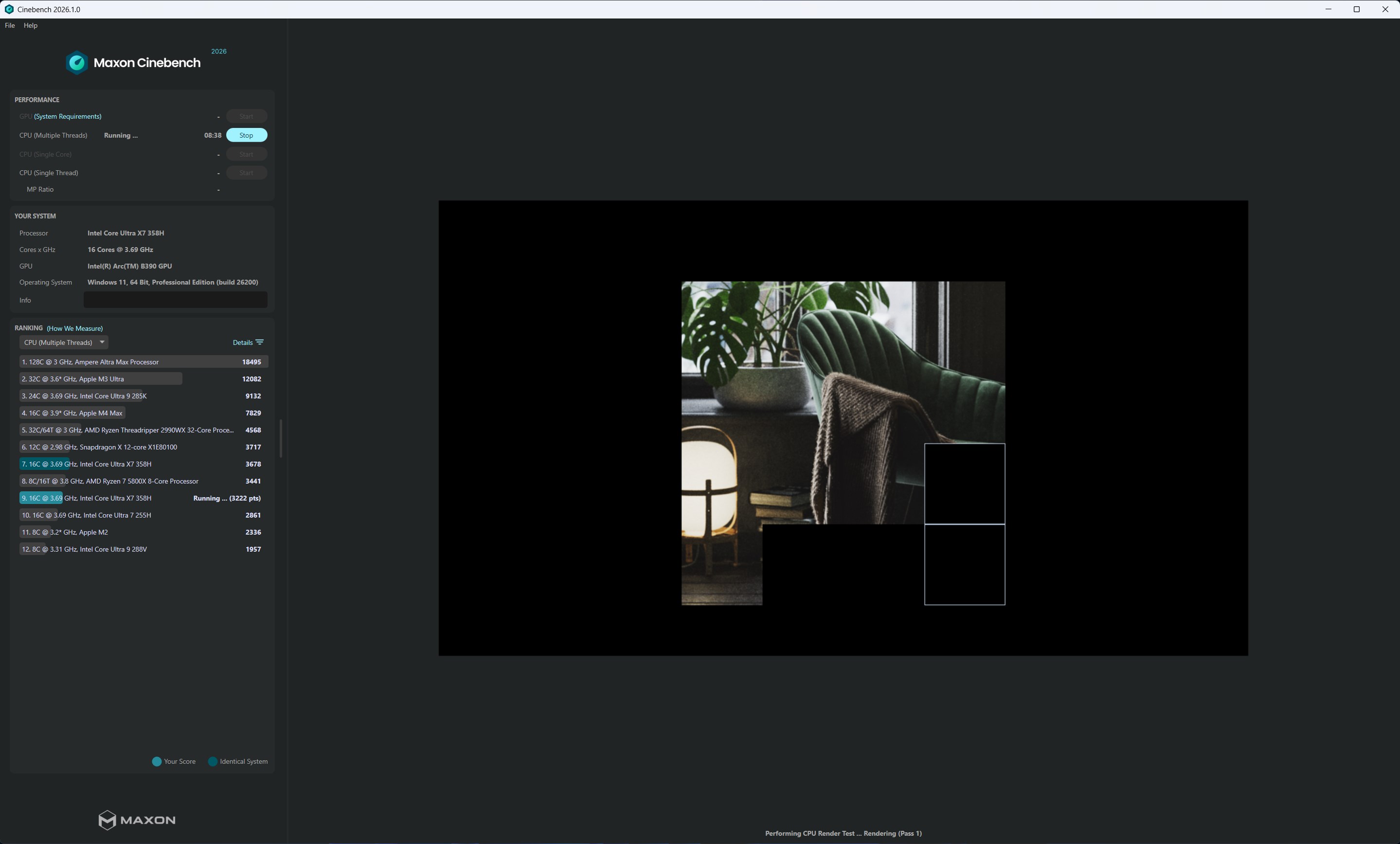 Cinebench screenshot