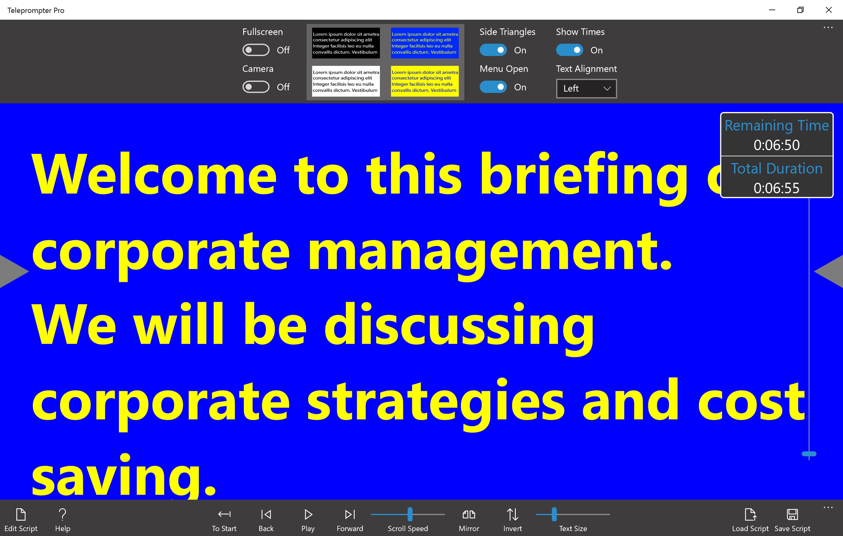 Teleprompter Pro screenshot